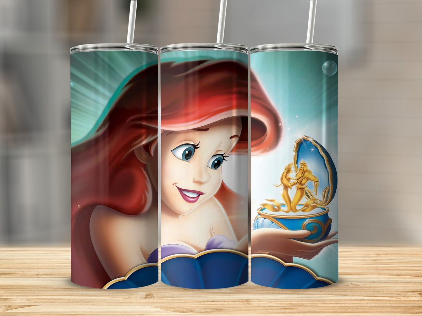 Ariel The Little Mermaid Themed Tumbler Cup Product