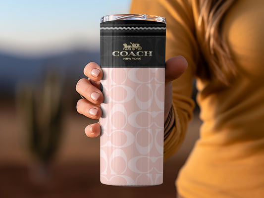 Stylish Coach New York Branded Stainless Steel Tumbler