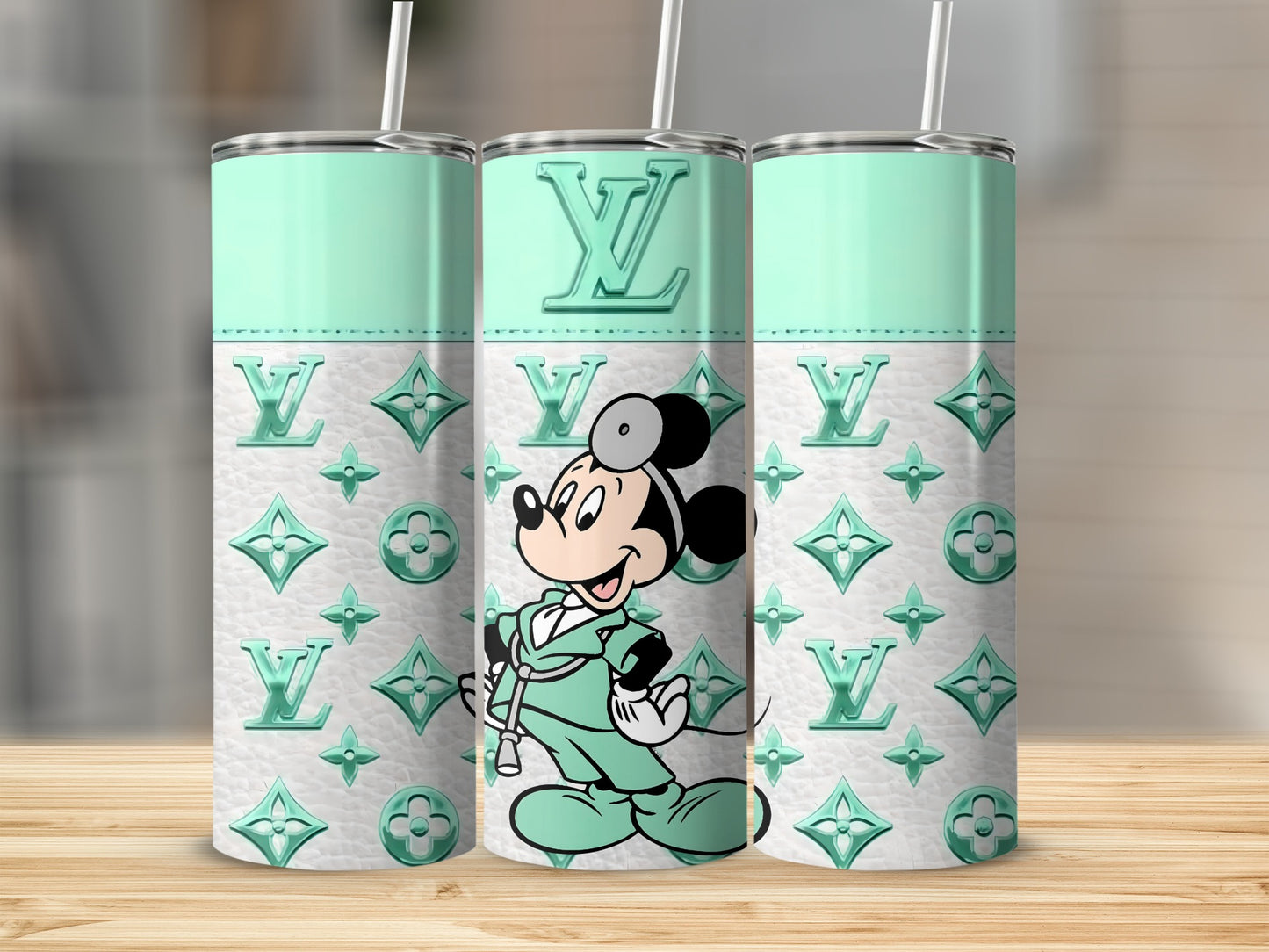 Mickey Mouse Nurse Themed Insulated Stainless Steel Tumbler