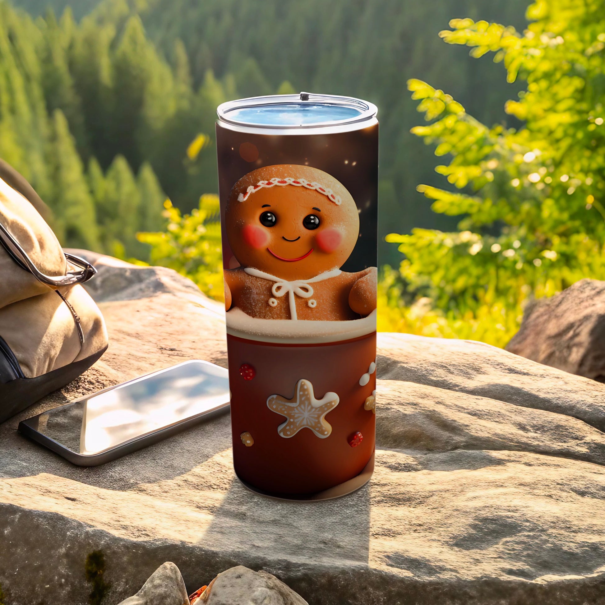 Gingerbread Man Insulated Tumbler for Hot and Cold Drinks