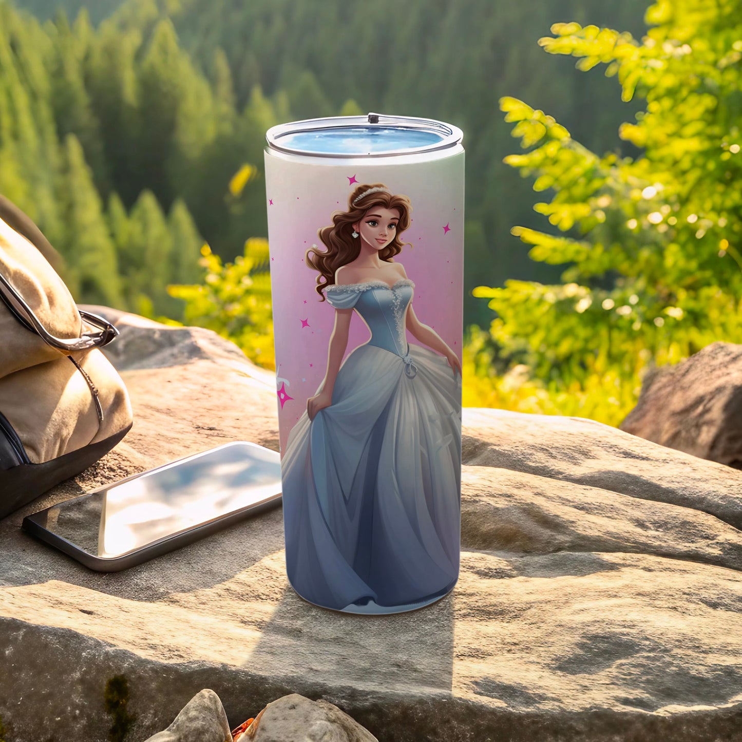 Beautiful Princess Travel Tumbler for Outdoor Adventures