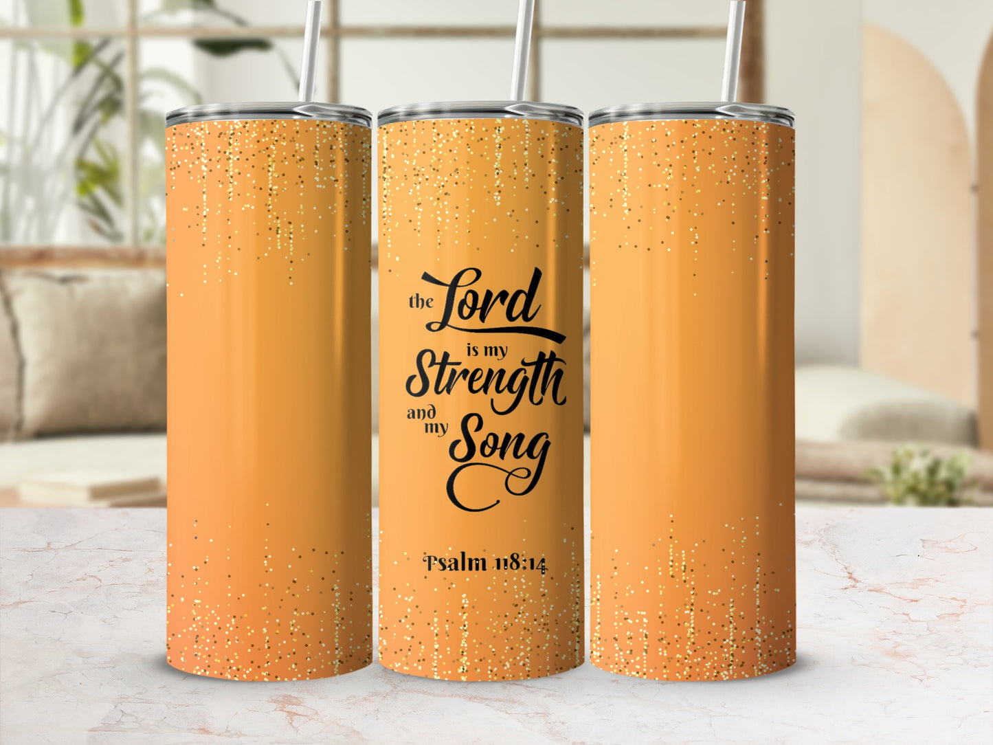 The Lord is My Strength and My Song Tumbler Product