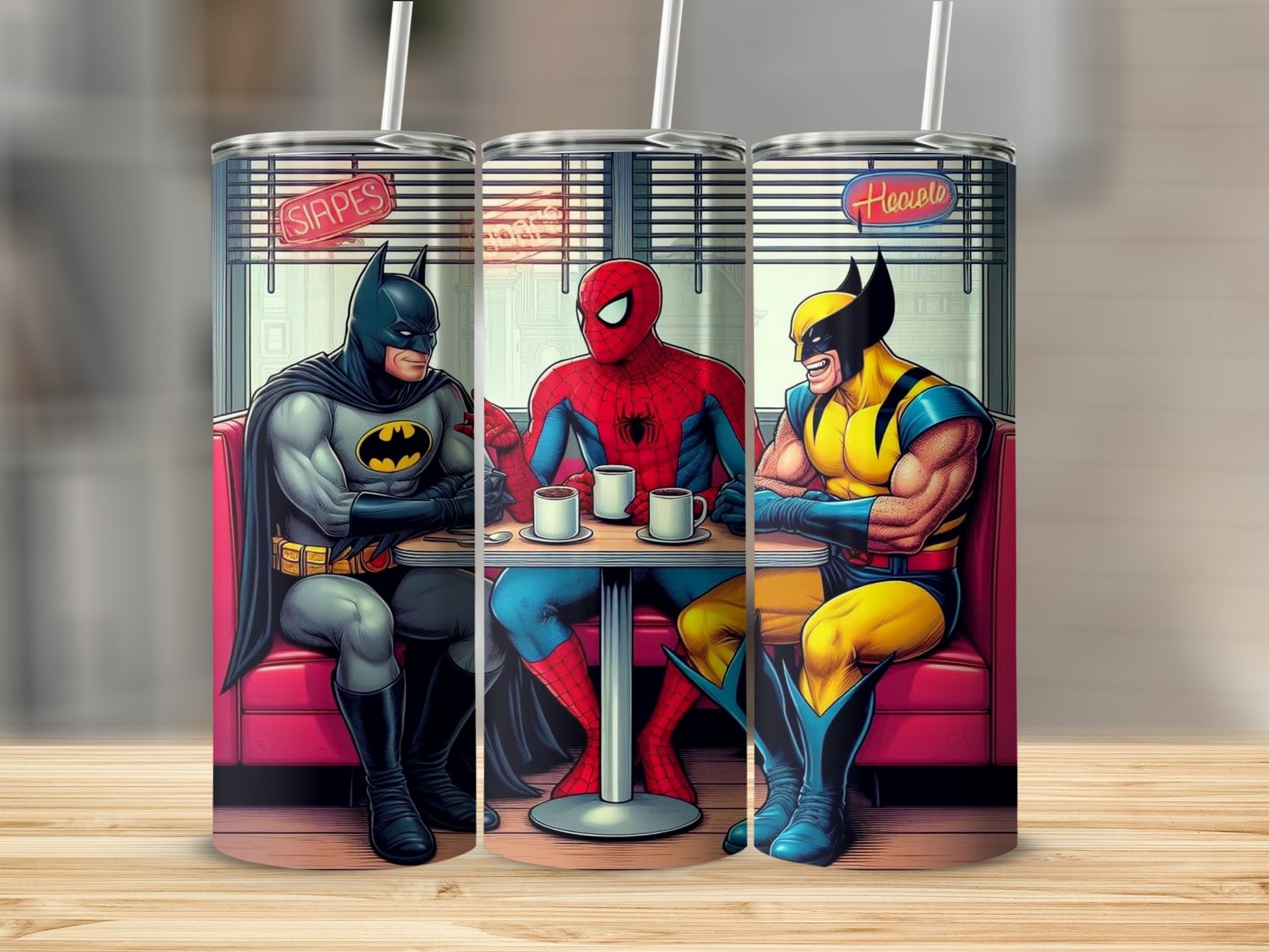 Superhero Coffee Break Design Insulated Tumbler