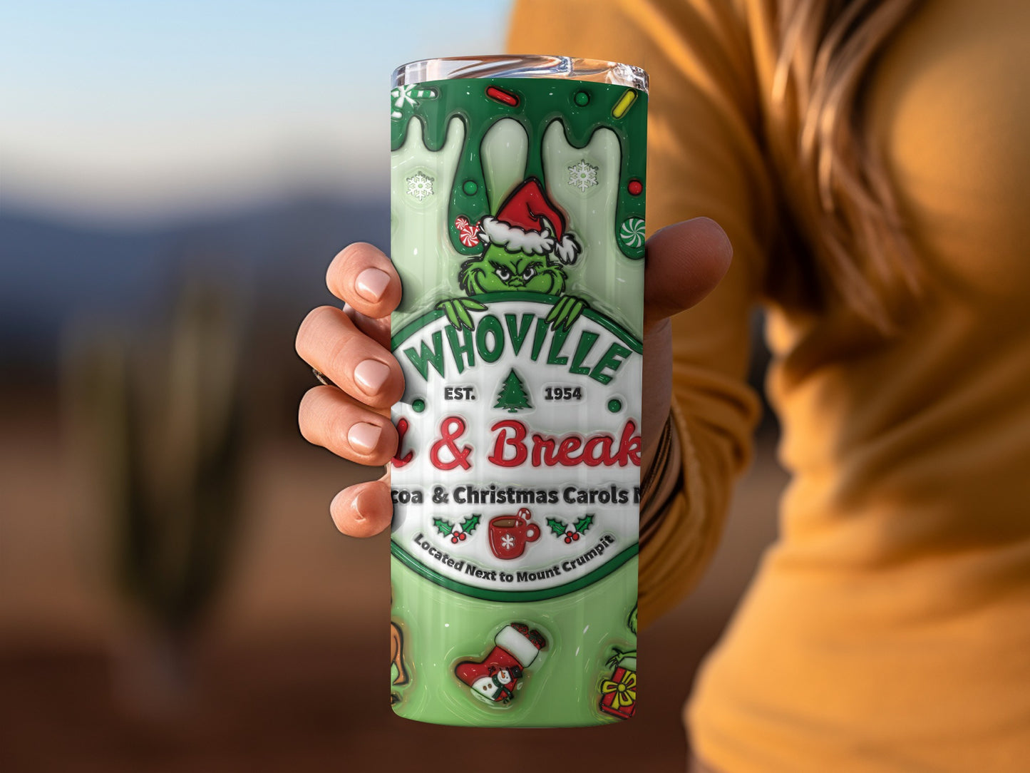 Whoville Established 1954 Cocoa Christmas Carols Novelty Tumbler
