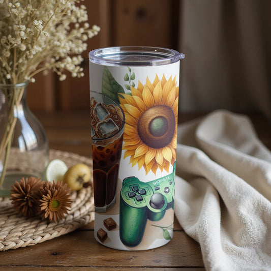 Sunflower Gaming Tumbler Perfect for Gamers Gifts