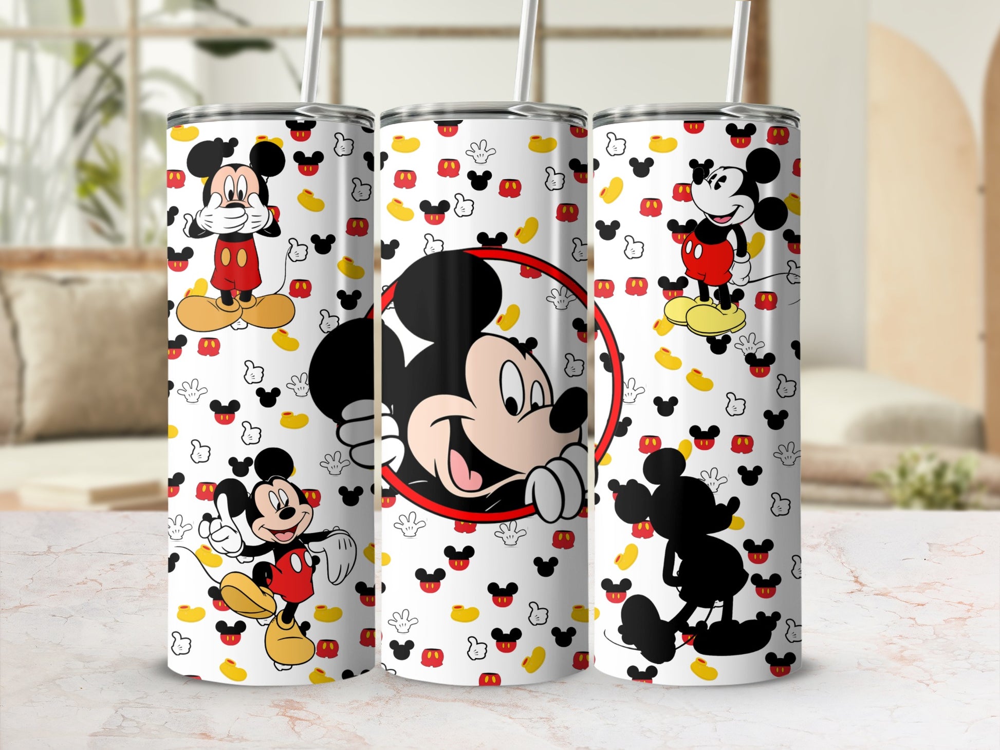 Cute Cartoon Mouse Design Tumbler Stylish Drinkware