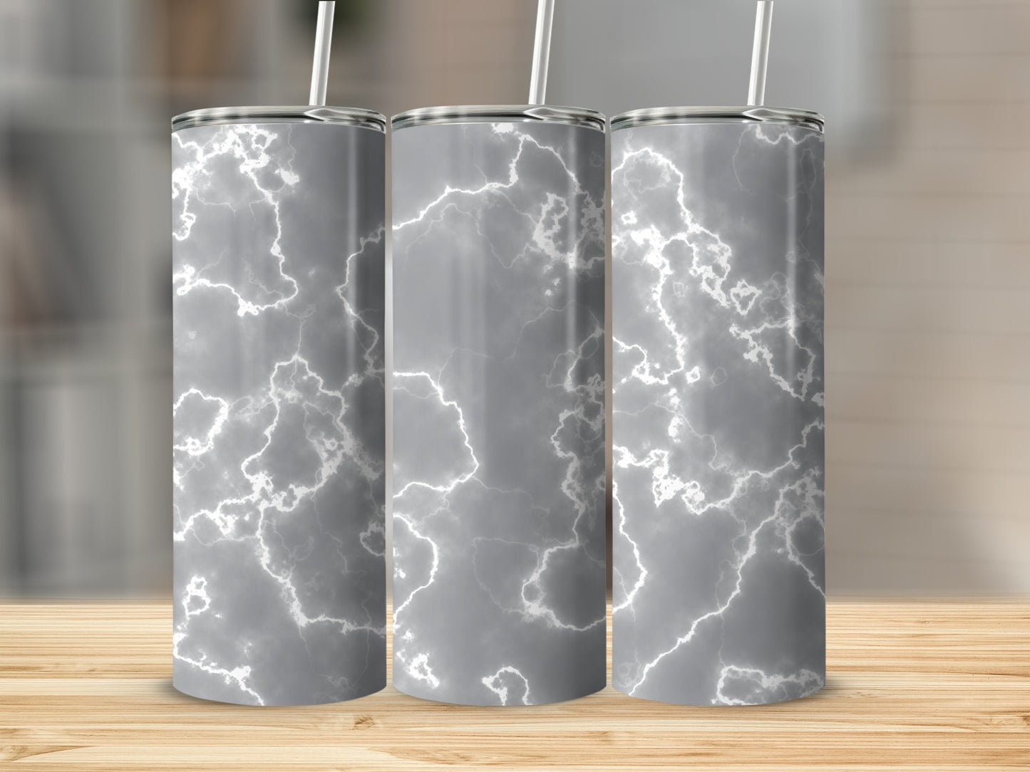 Electric Grey Storms Pattern Design Great For Tumblers