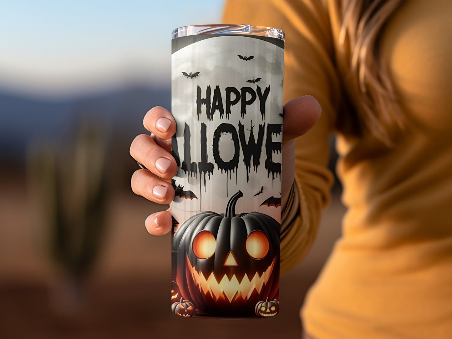 Happy Halloween Jack-O'-Lantern Tumbler Cup