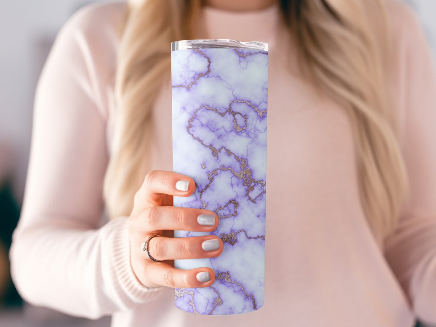 Purple and Gold Marble Design For Your Everyday Tumblers