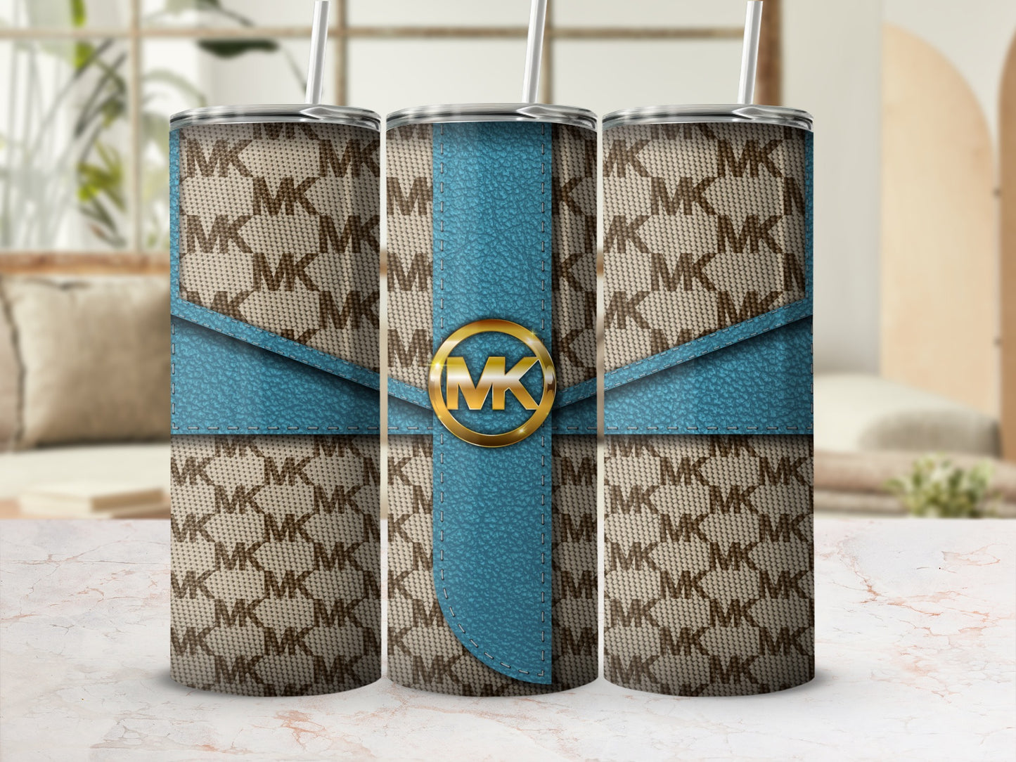 Stylish Insulated Tumblers with Monogram Design