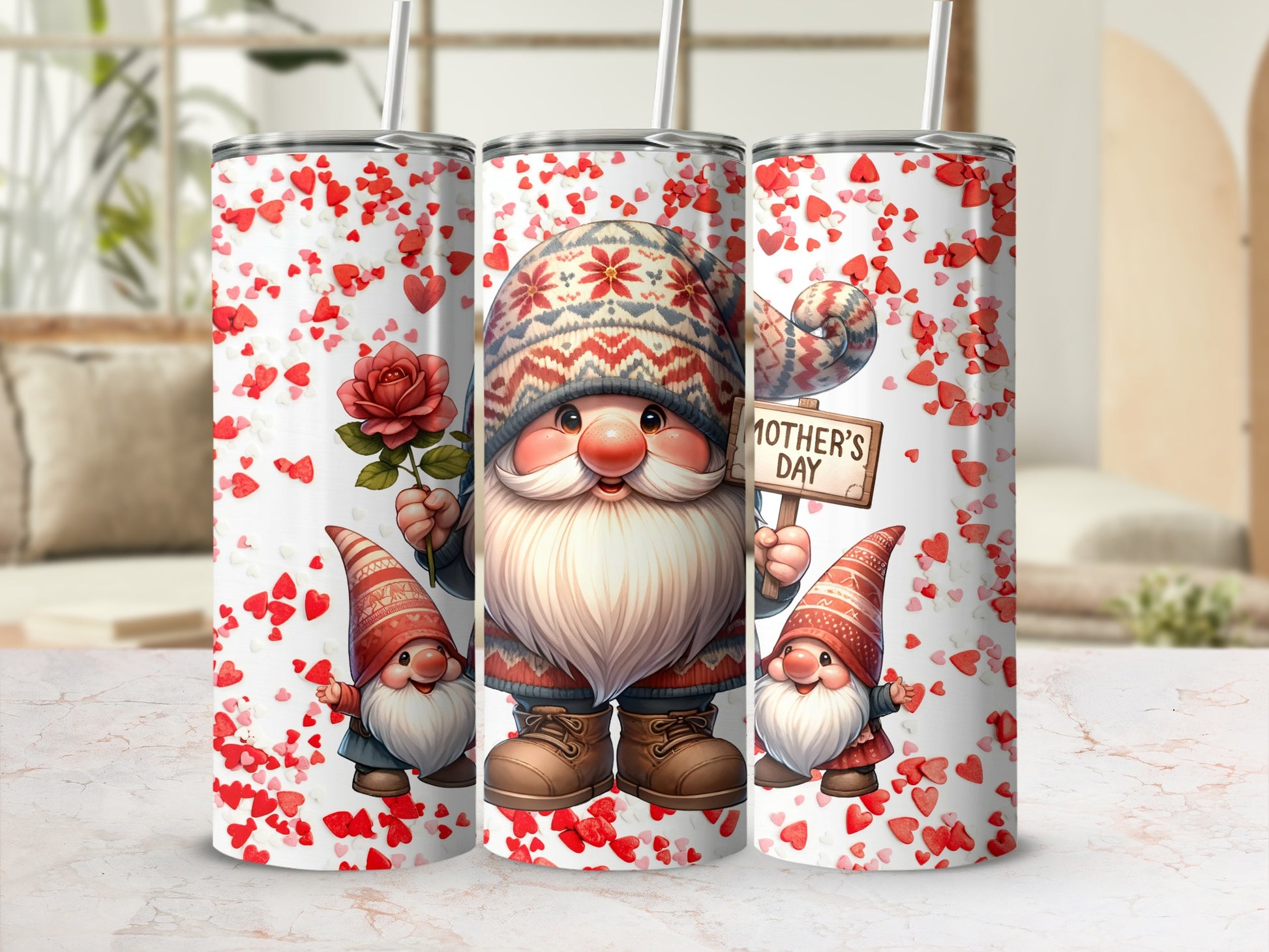Mother's Day Gnome Design Tumbler Perfect Gift Idea