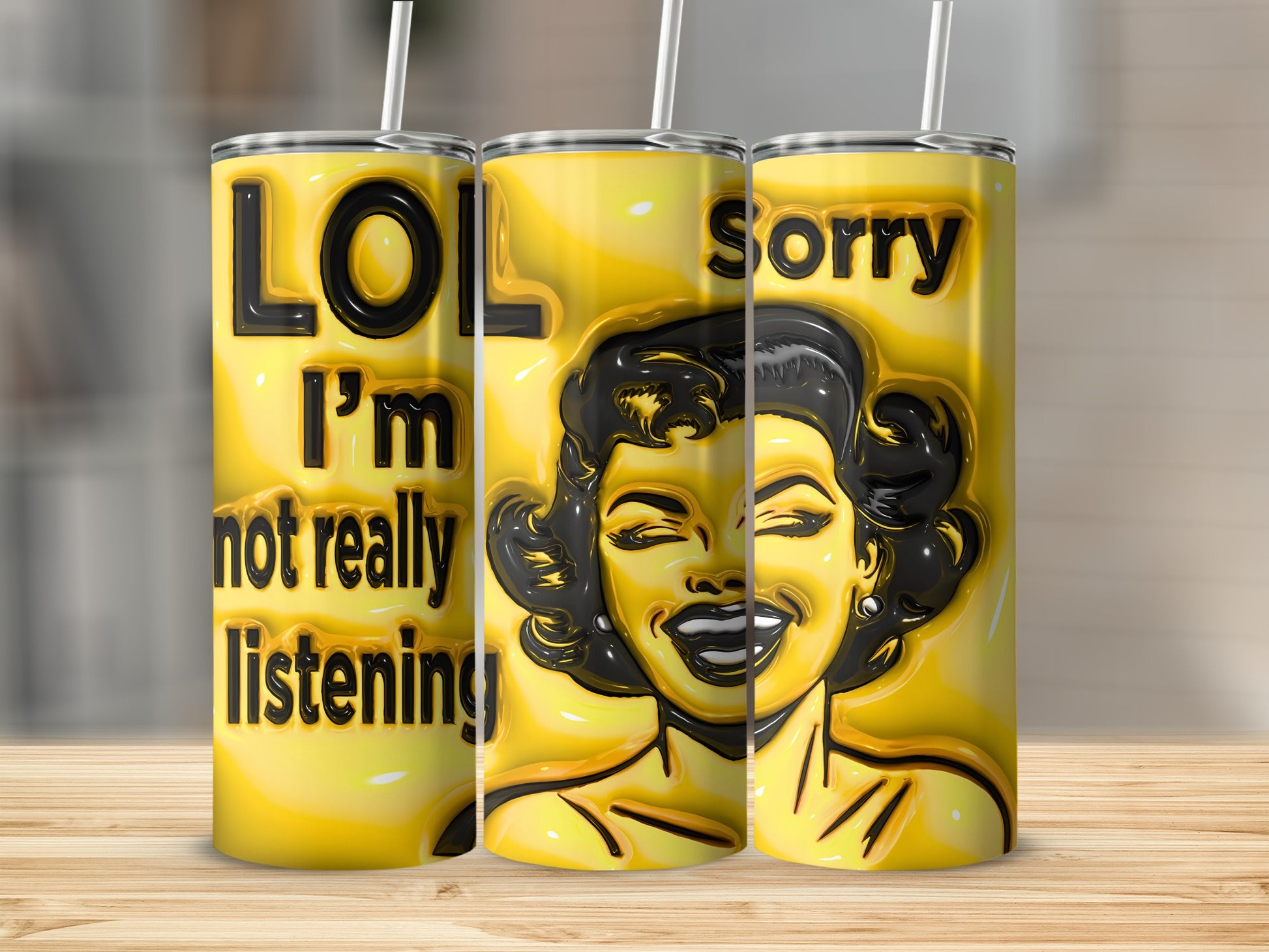 LOL I'm Not Really Listening Sorry Woman Tumbler product type