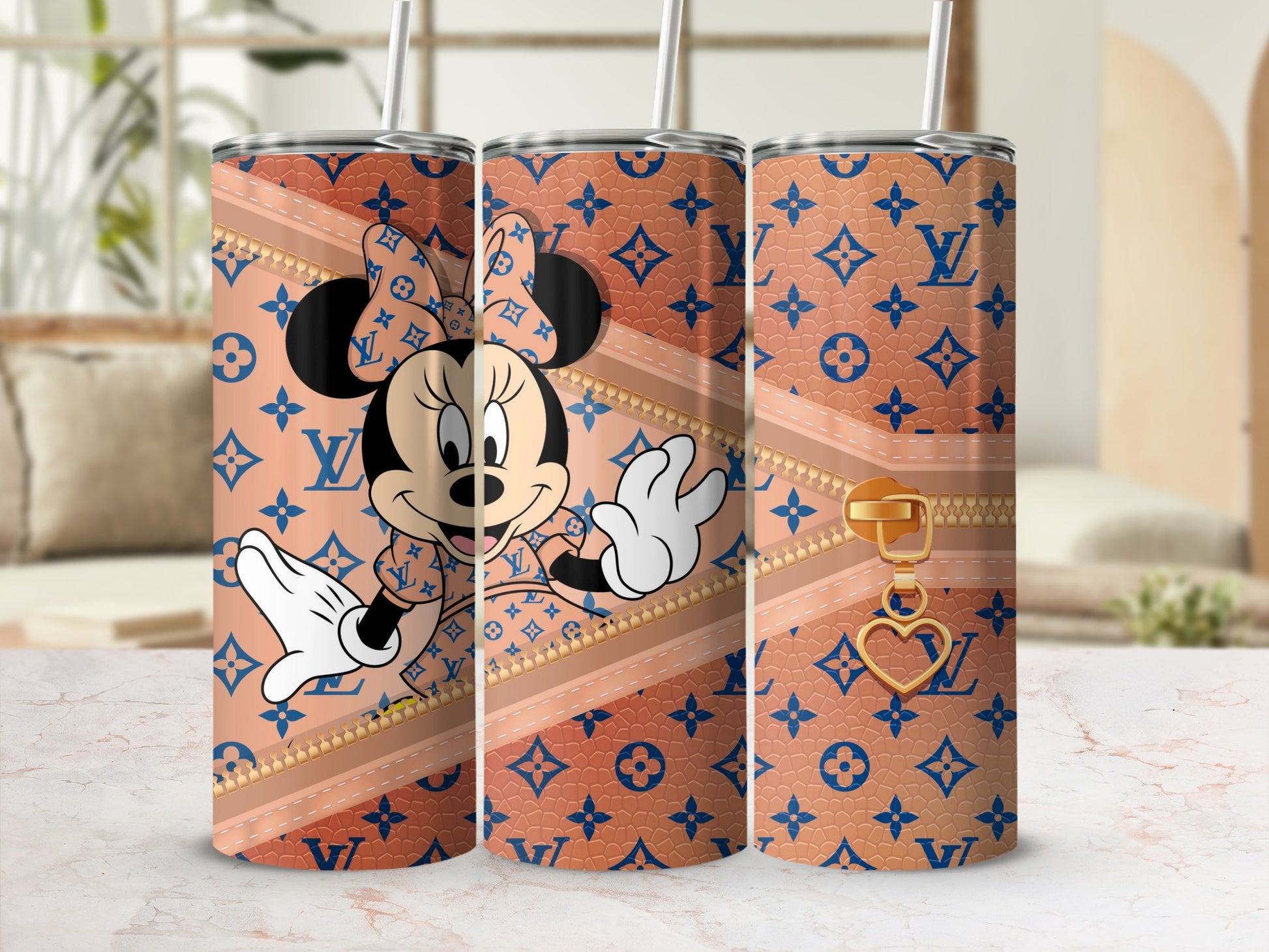 Cute Cartoon Character Stylish Tumbler with Straw