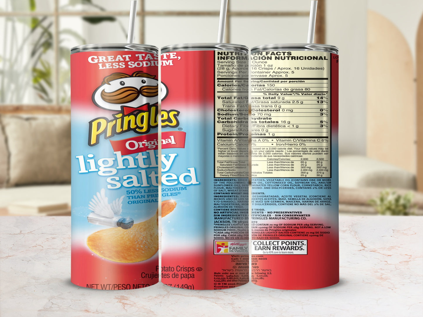 Pringles Original Great Taste Less Sodium Tumbler product type