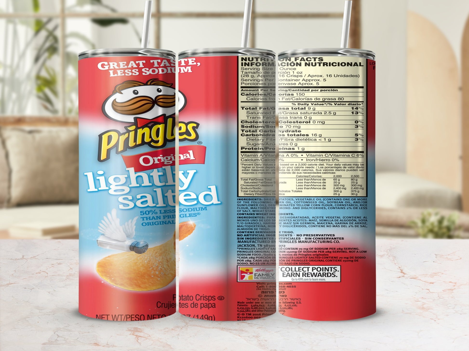 Pringles Original Great Taste Less Sodium Tumbler product type