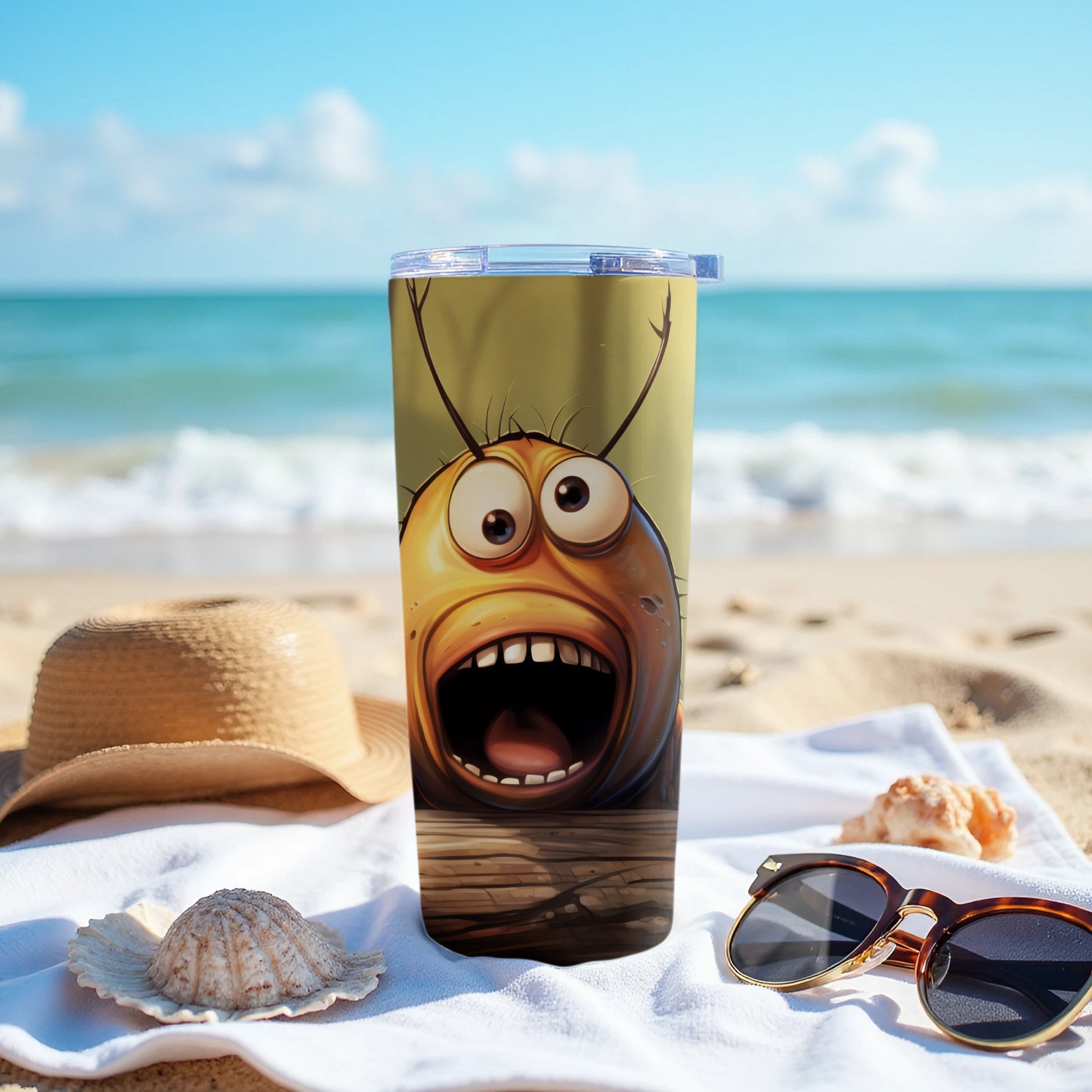 Funny Screaming Big Eyed Creature Face Tumbler product type
Tumbler
Insulated Cup
Travel Mug
Drinkware
Cartoon Creature
Funny Design
Screaming Face
Big Eyes
Bug Character
Monster Art
Unique Tumbler
Beach Accessory
Summer Vibes
Ocean Theme
Vacation Essential
Drink Container
Graphic Tumbler
Quirky Design
Creature Mug
Novelty Item