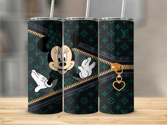 Cute Mickey Mouse and Zipper Pattern Tumbler