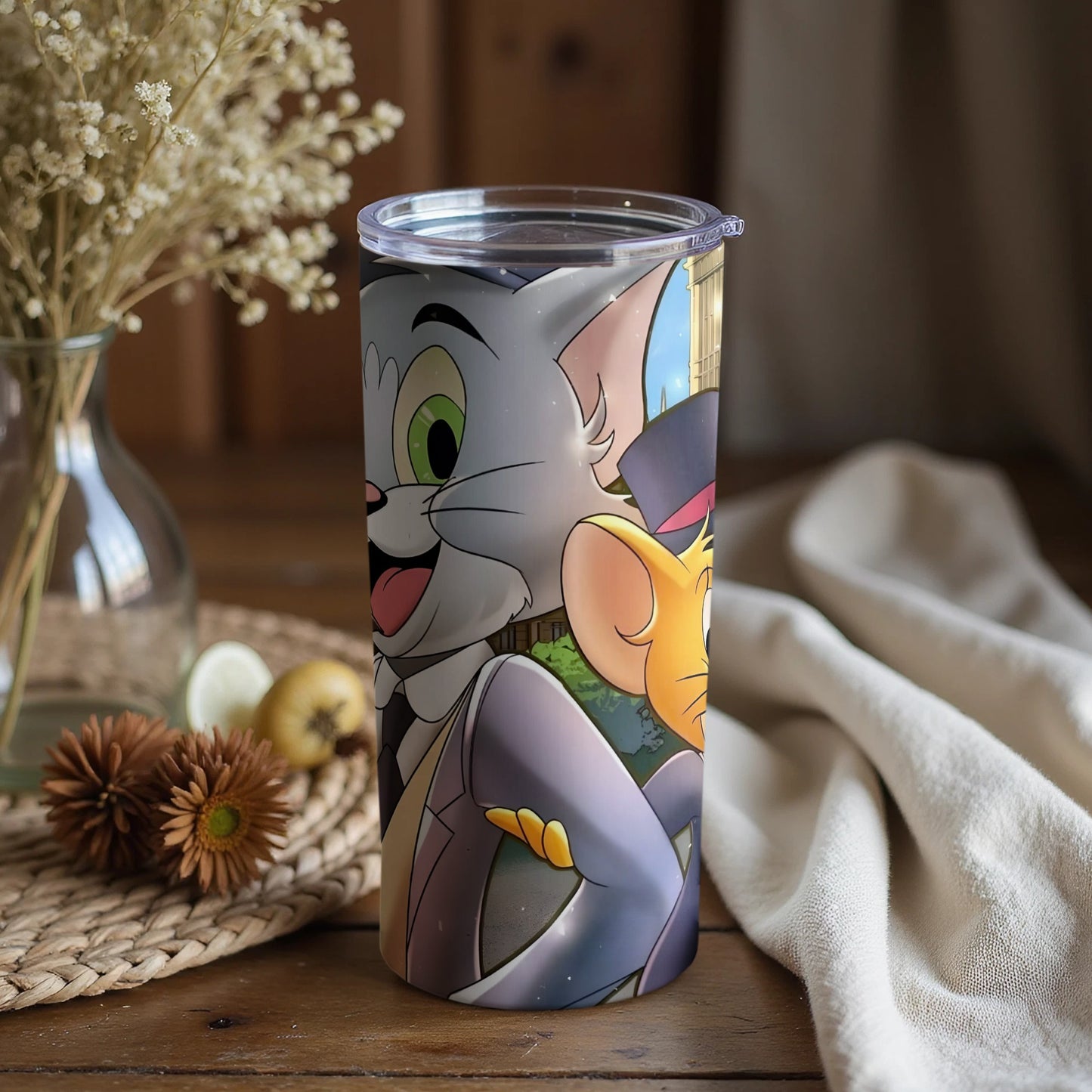 Tom and Jerry London Adventures Cartoon Design Tumblers