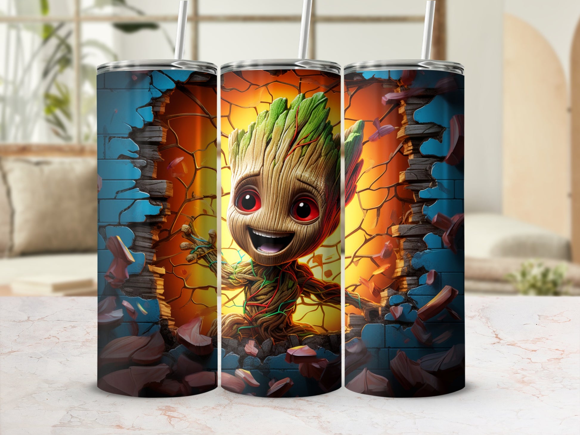 Adorable Tree Character Insulated Tumbler 20oz Cup