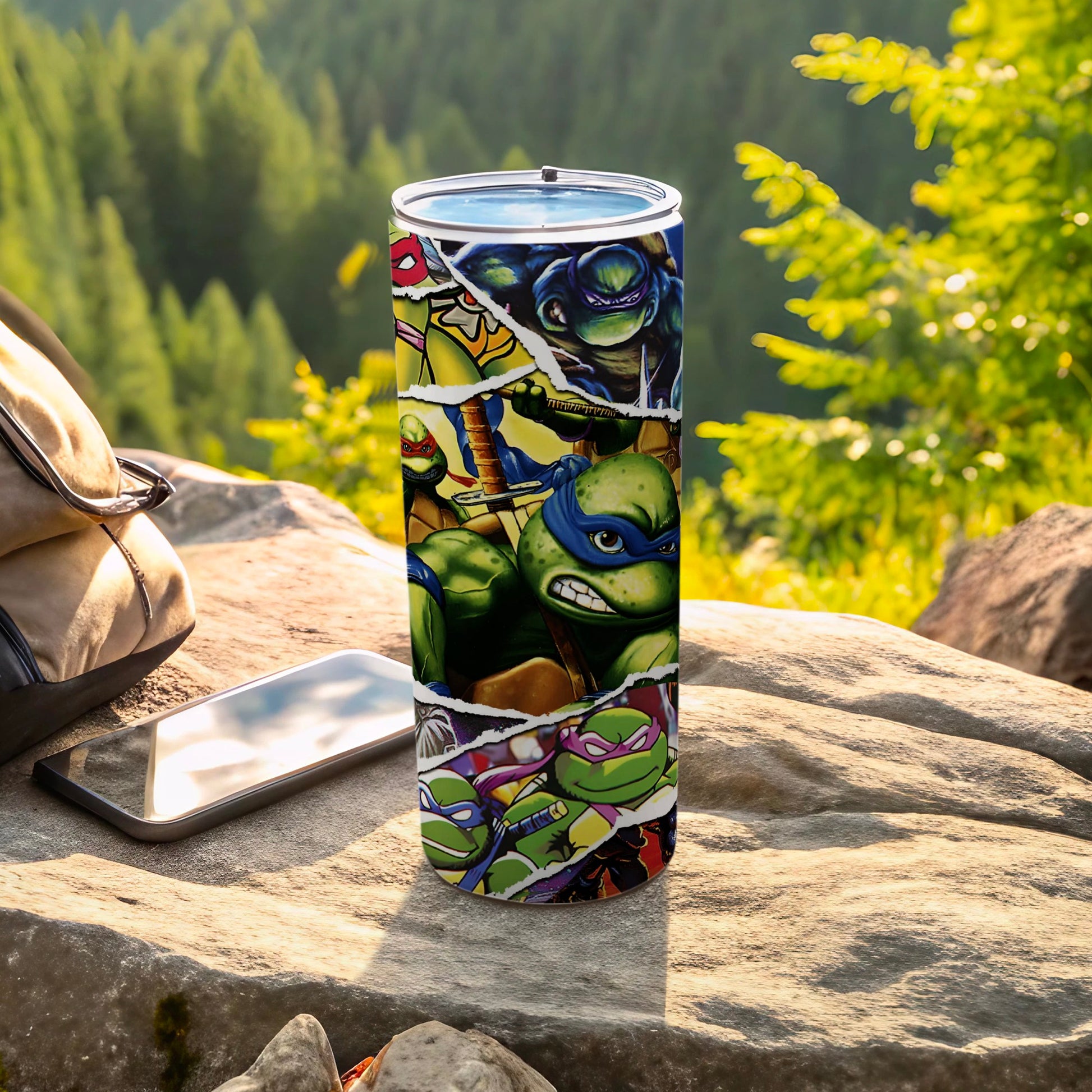 Ninja Turtles Wilderness Art Travel Mug