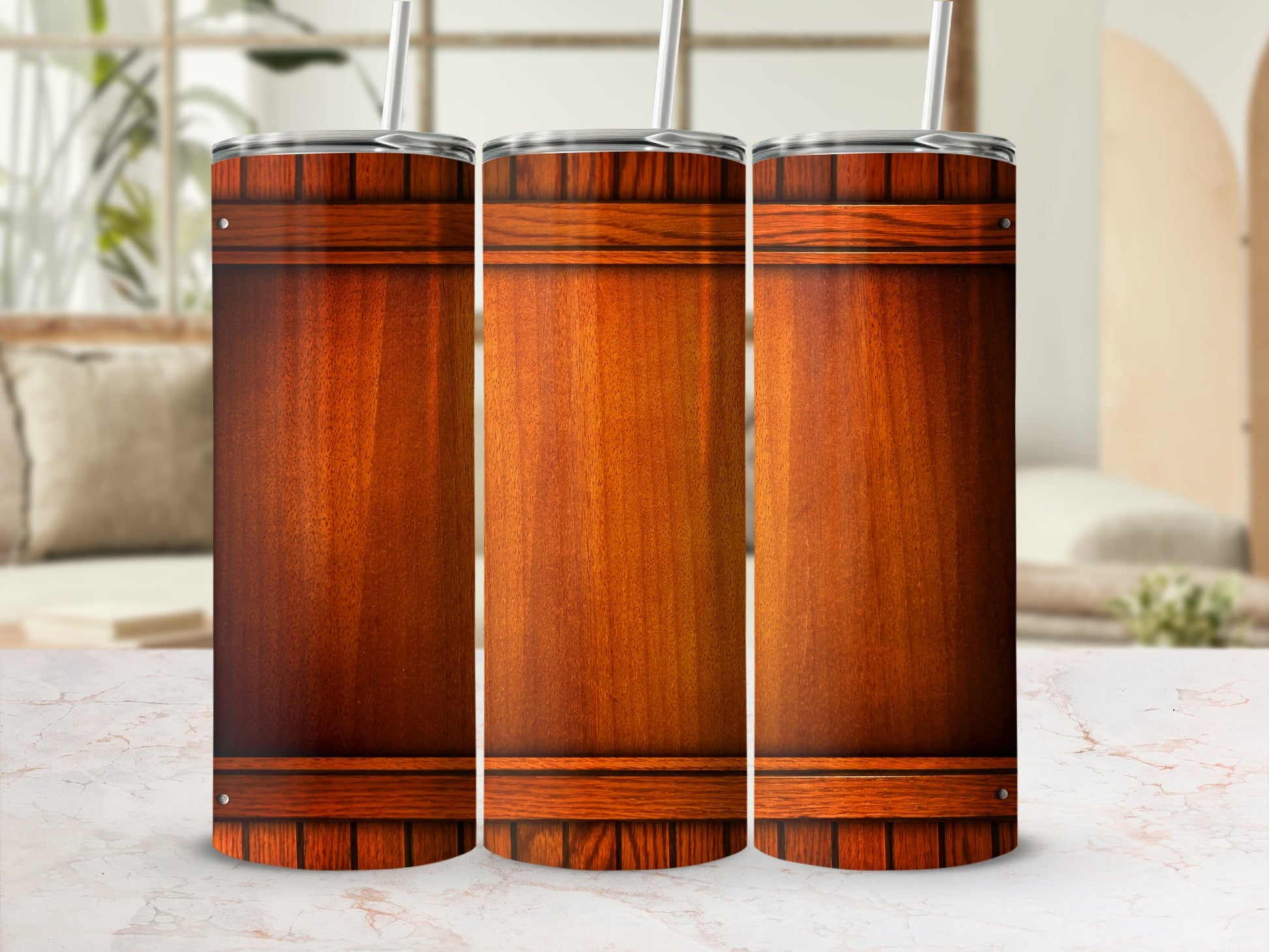 Rustic Cask Wood Plank Banded Tumbler Drinkware product type