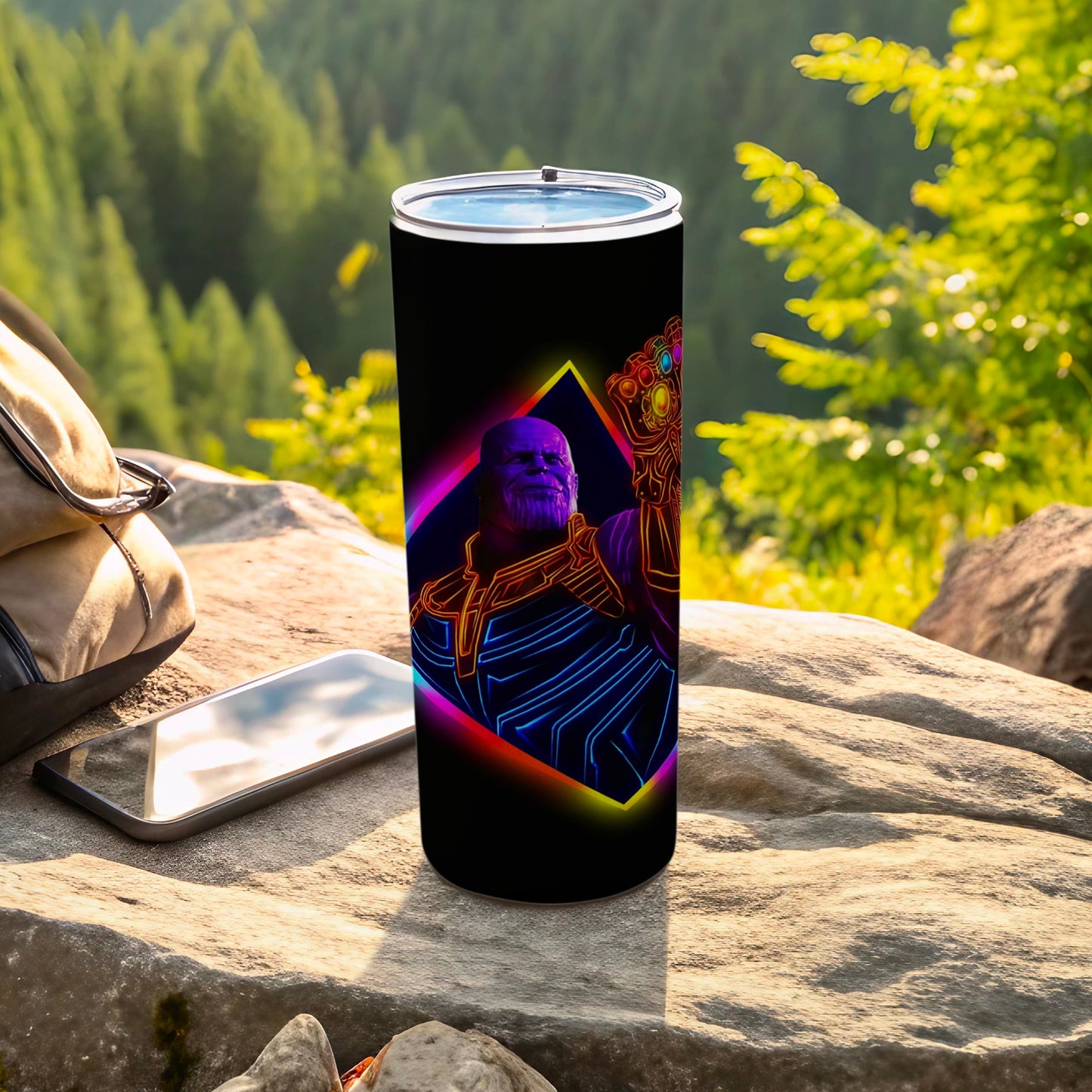 Thanos Infinity Gauntlet Neon Art Tumbler product type