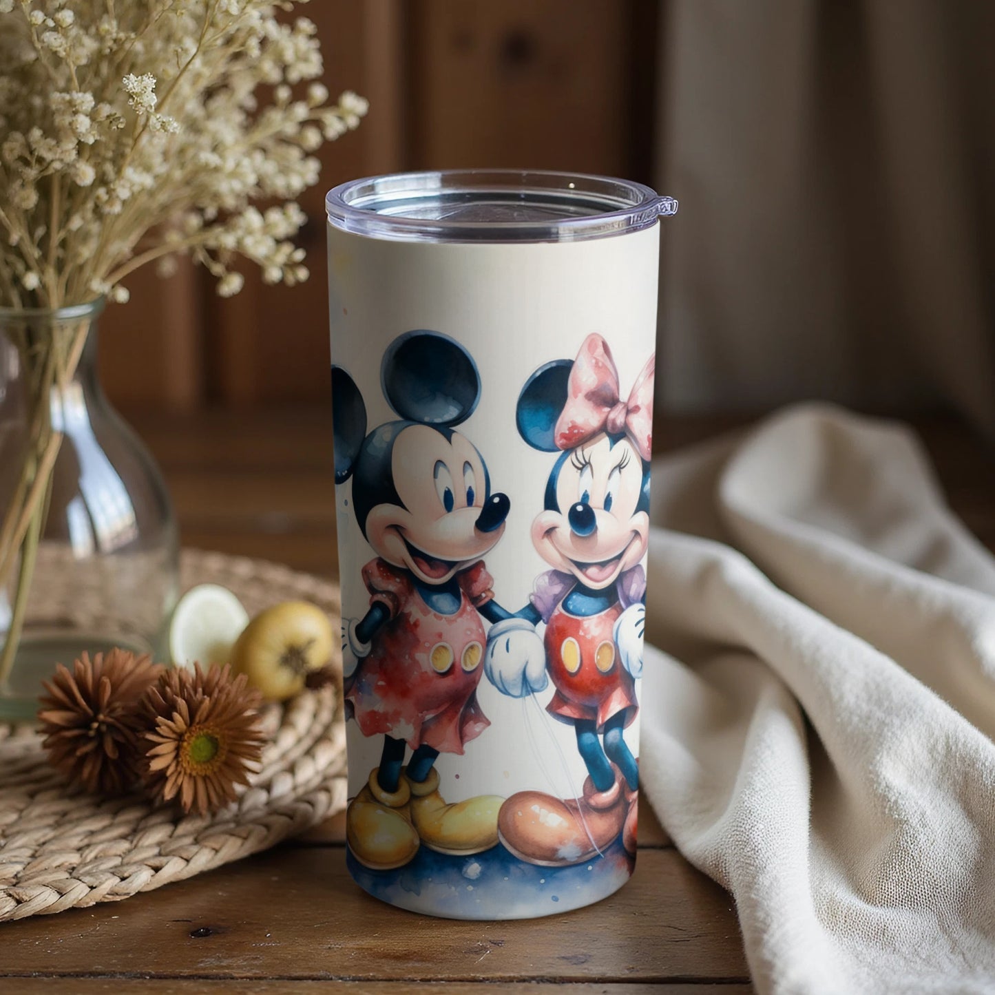 Adorable Mickey and Minnie Mouse Themed Tumbler