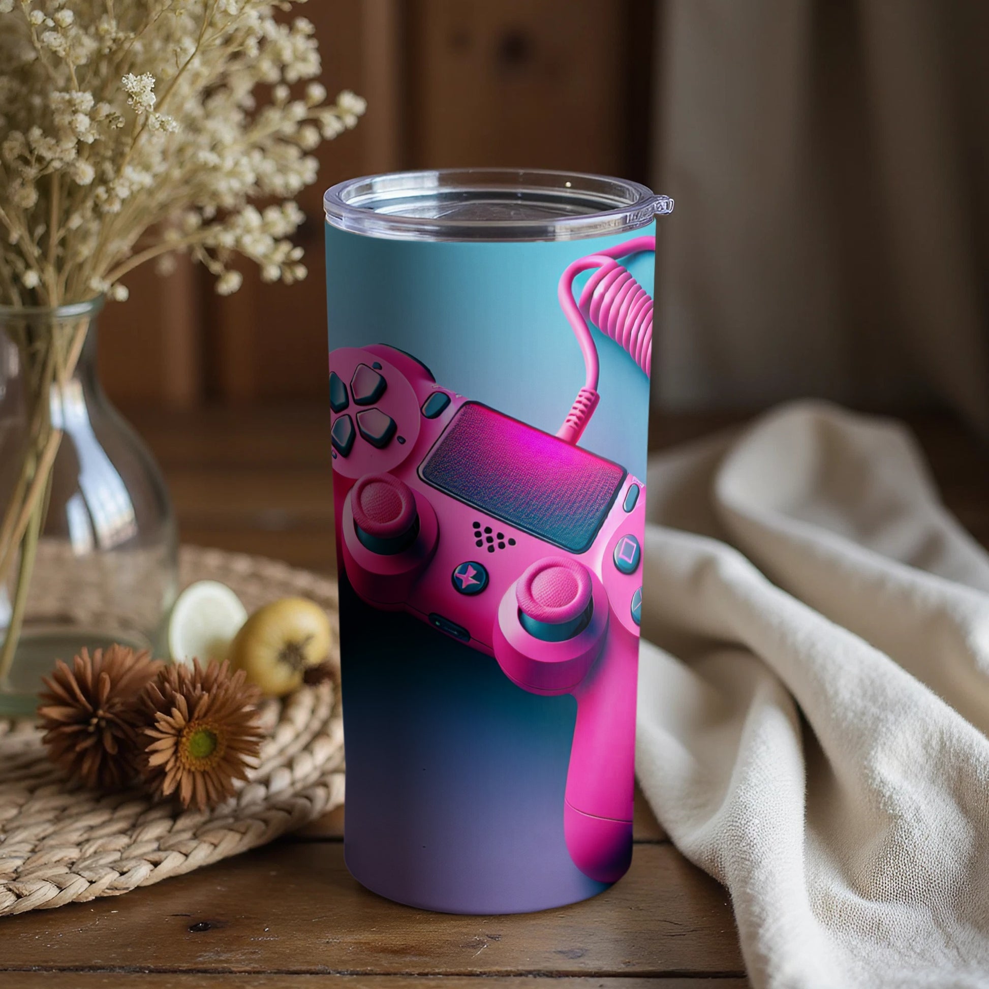 Colorful Game Controller Design Tumbler