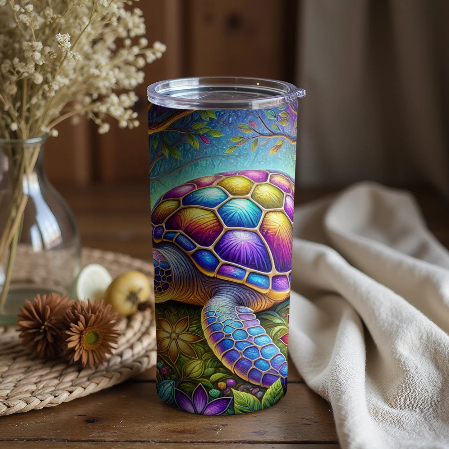 Colorful Sea Turtle Artwork Insulated Tumbler