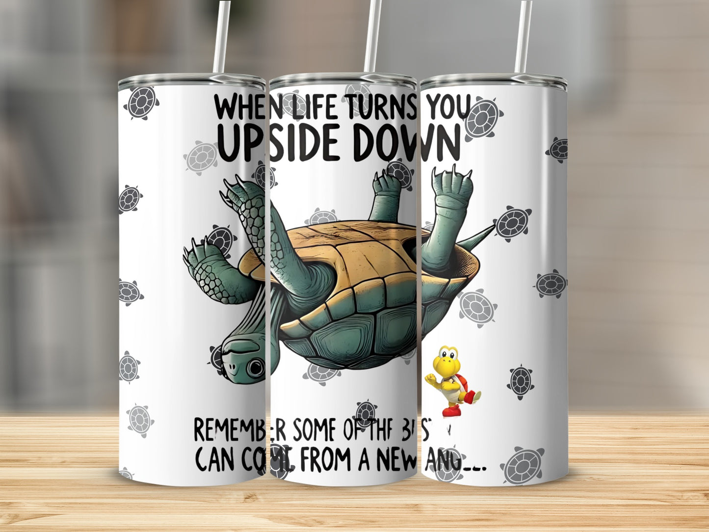 When Life Turns You Upside Down Inspirational Cup