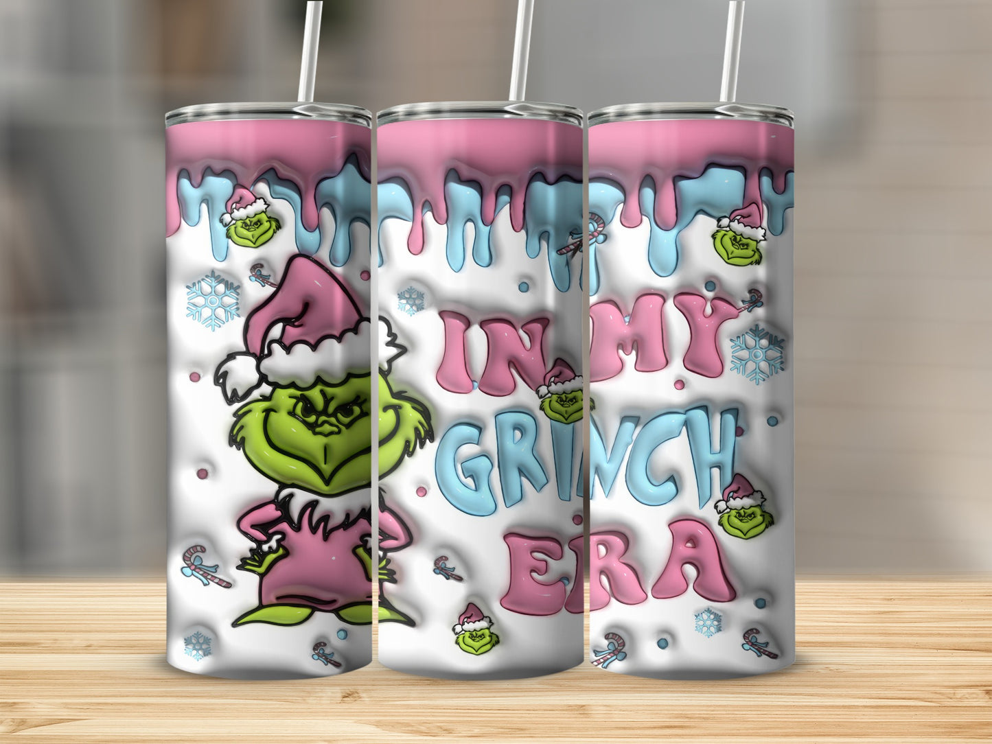 In My Grinch Era Christmas Themed Tumbler Cup