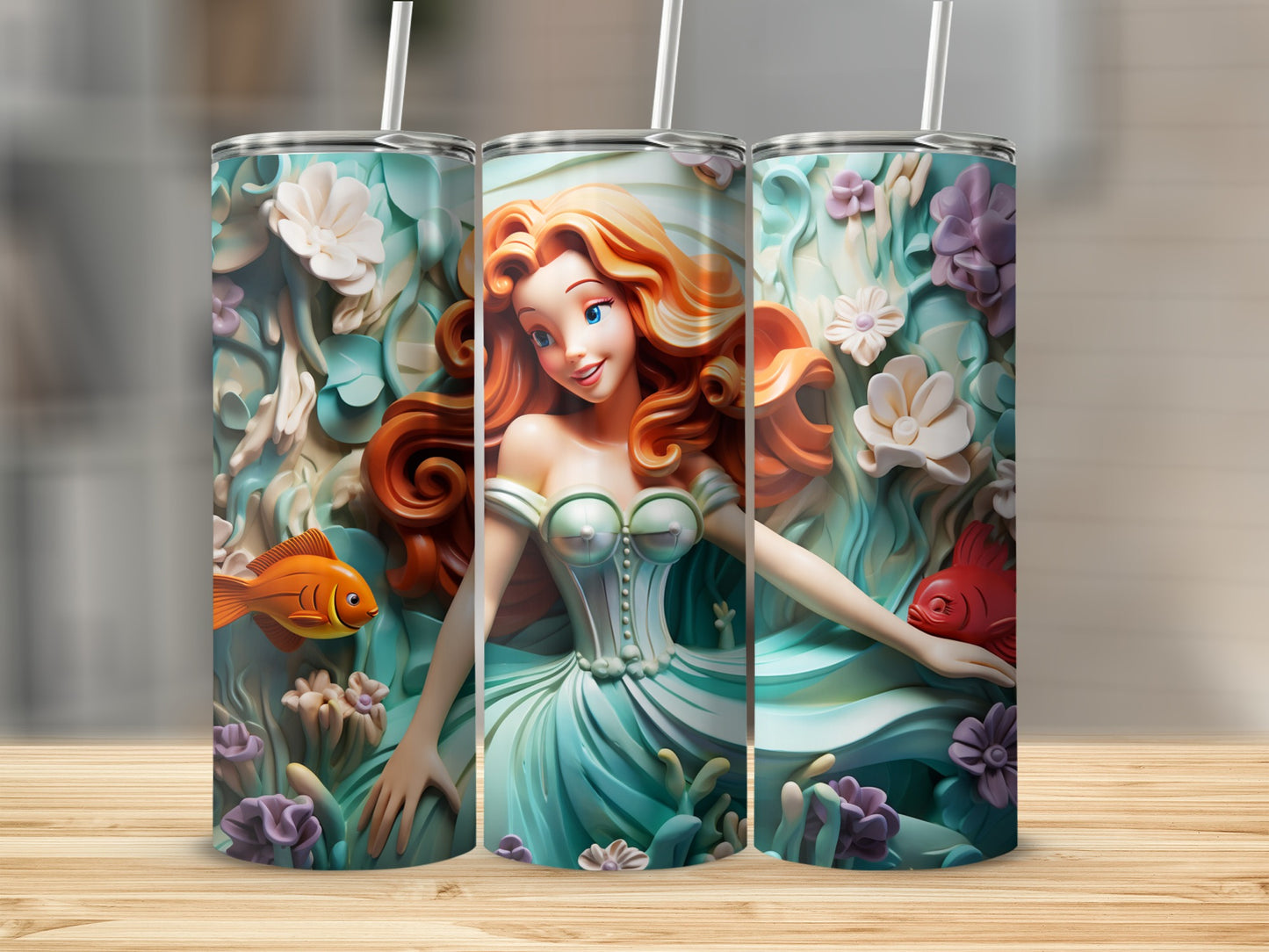 Elegant Fantasy Mermaid Artwork Tumbler Product
