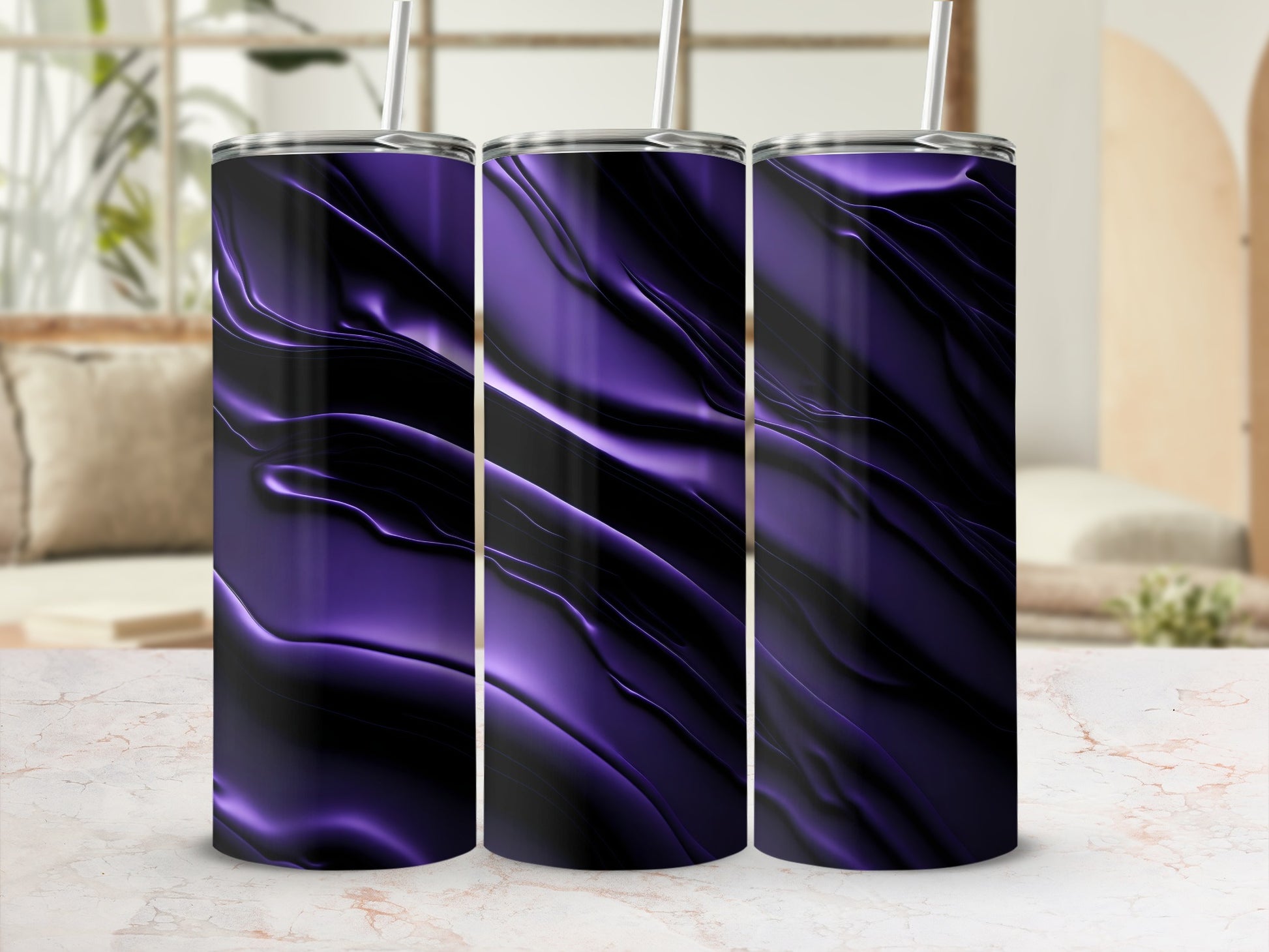 Dark Purple Wavy Liquid Abstract Design product type
