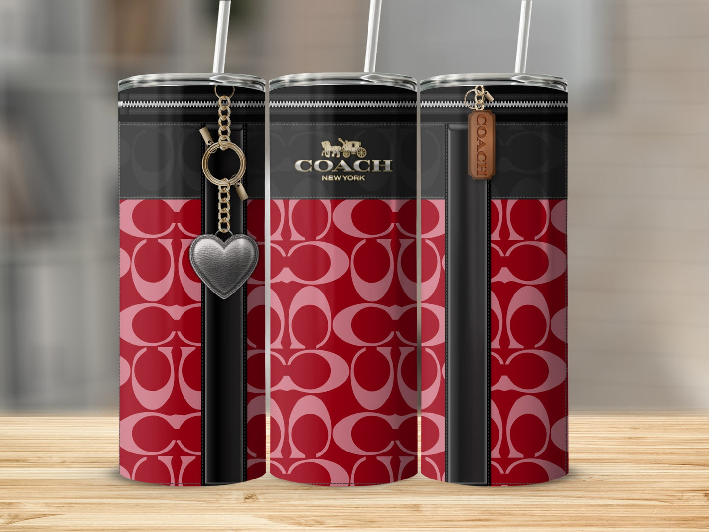 Stylish Coach New York Patterned Tumbler Cup