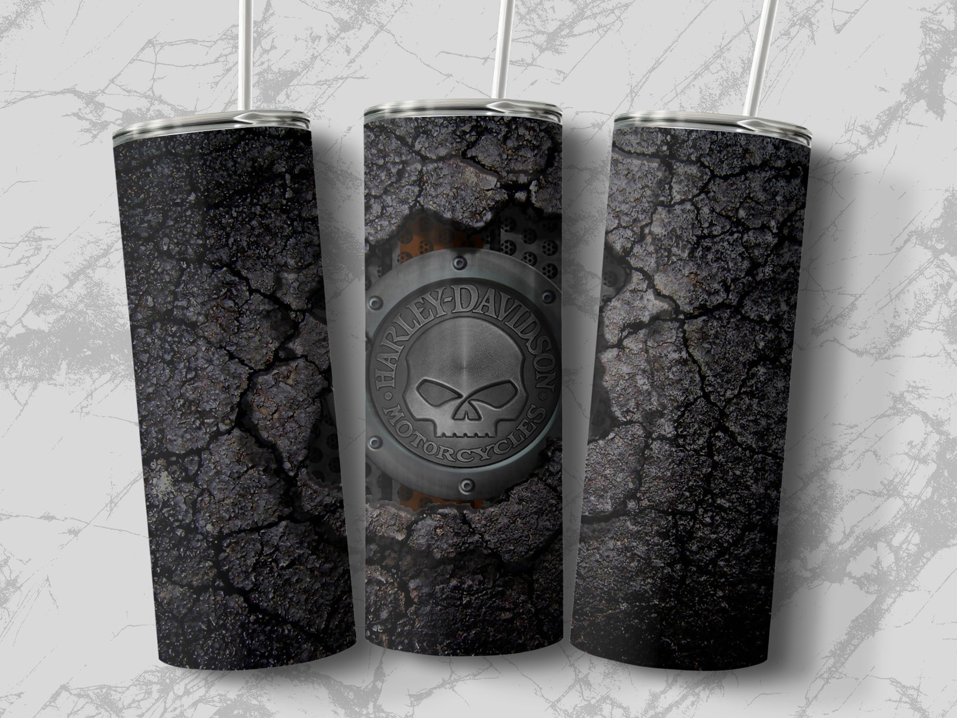 Harley Davidson Motorcycle Skull Insulated Tumbler
