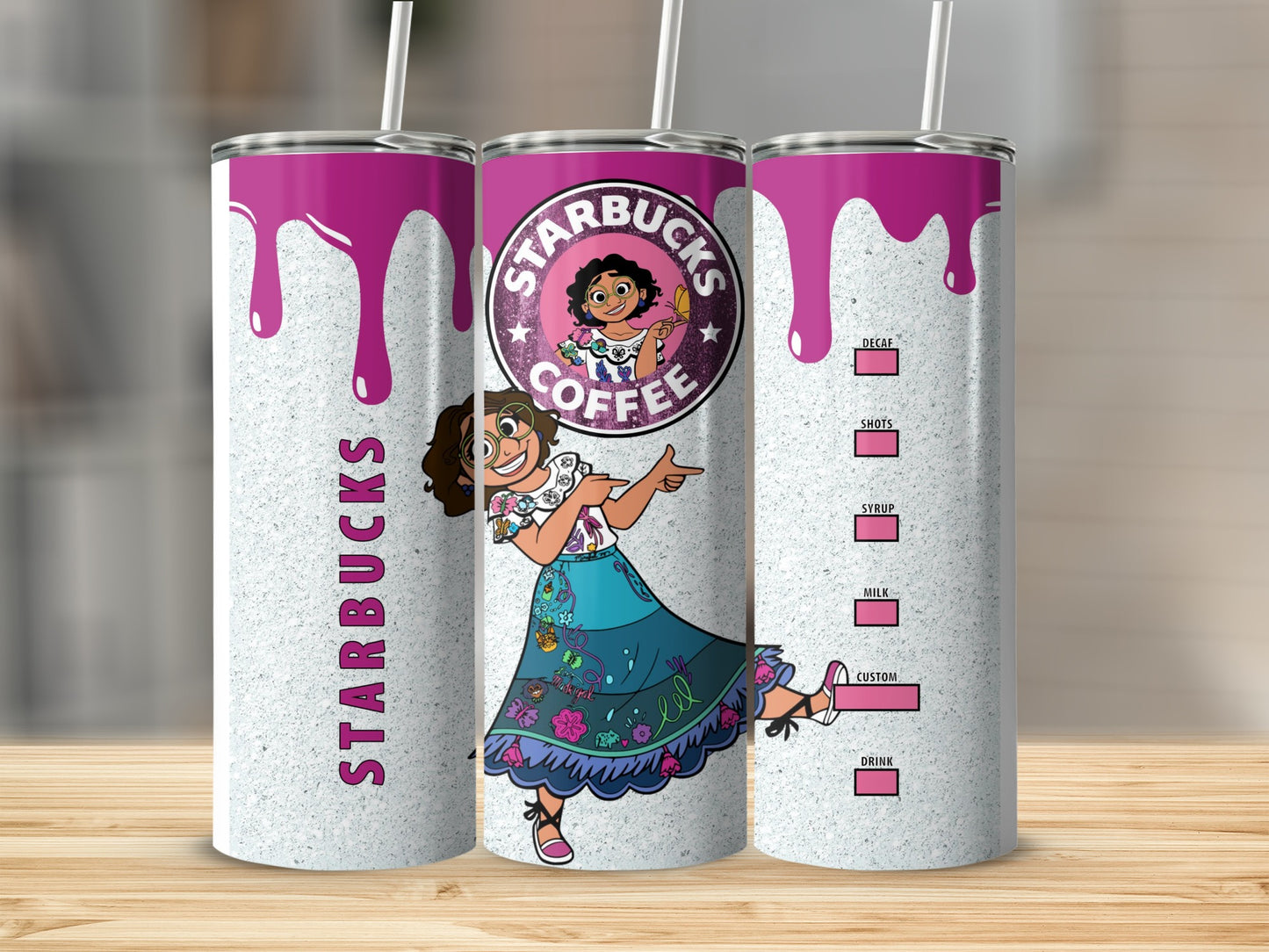Starbucks Coffee Tumbler with Encanto Character Design