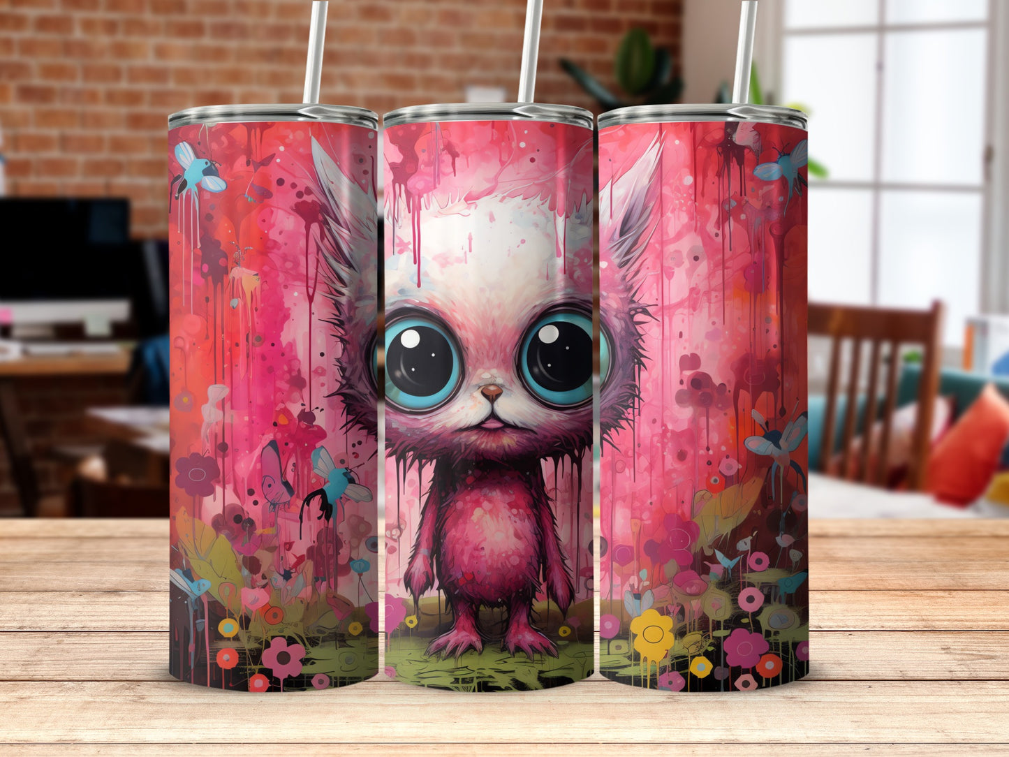 Big Eyed Pink Creature Fantasy Art Drip Floral Tumbler product type
cute animal
pink creature
big eyes
fantasy art
cartoon character
whimsical design
drip paint
floral pattern
butterflies artwork
kawaii aesthetic
unique artwork
bright colors
abstract background
pop art style
mystical creature
garden theme
fun artwork
vibrant design
enchanted forest
magical creature