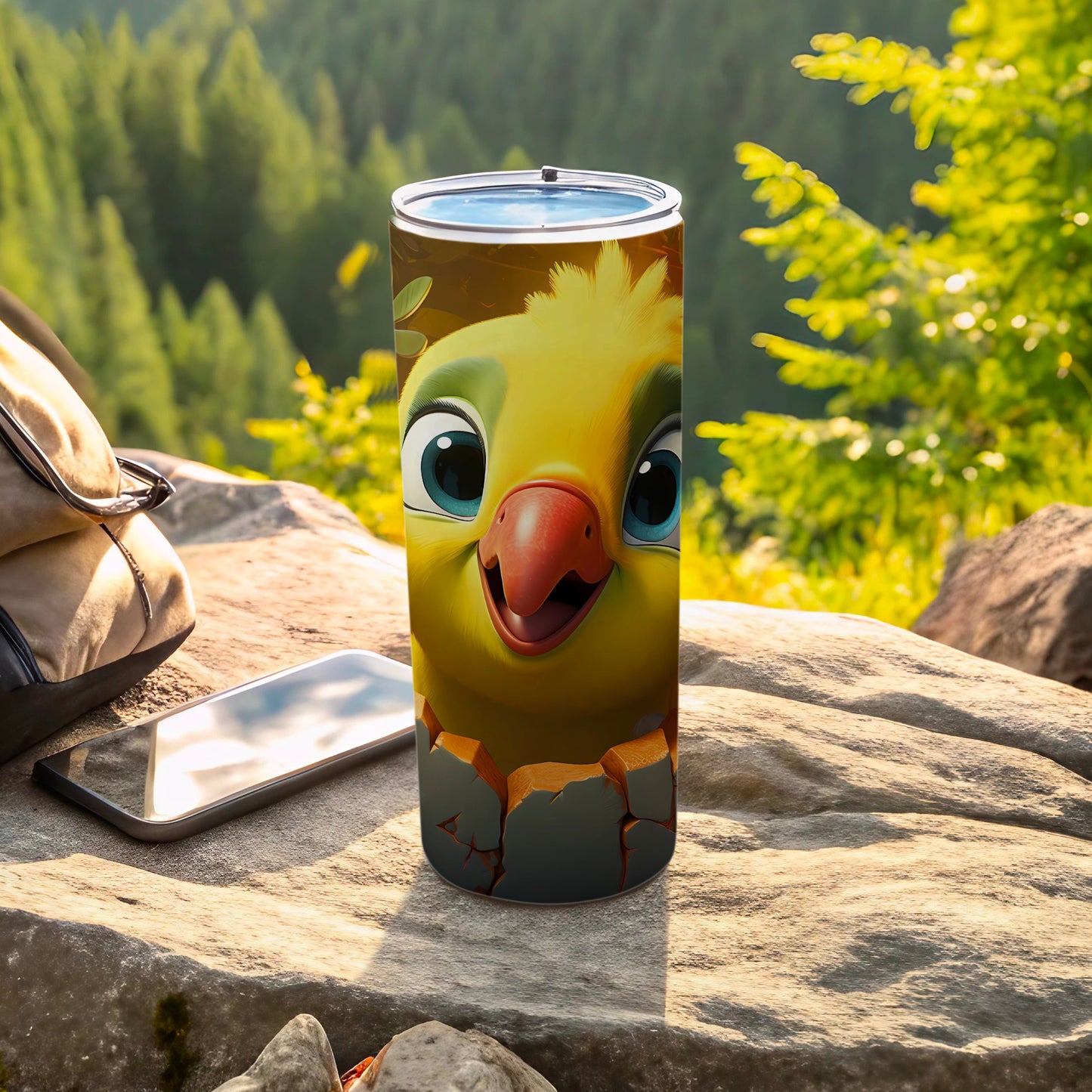 Happy Yellow Chick Breaking Rock Tumbler product type
Tumbler, Drinkware, Yellow Bird, Cartoon Chick, Cute Animal, Cracked Earth, Happy Design, Outdoor Use, Nature Inspired, Adventure Gear, Forest Theme, Travel Mug, Beverage Holder, Kids Cup, Pet Bird Art, Whimsical, Unique Gift, Drink Bottle, Funny Bird, Graphics Print