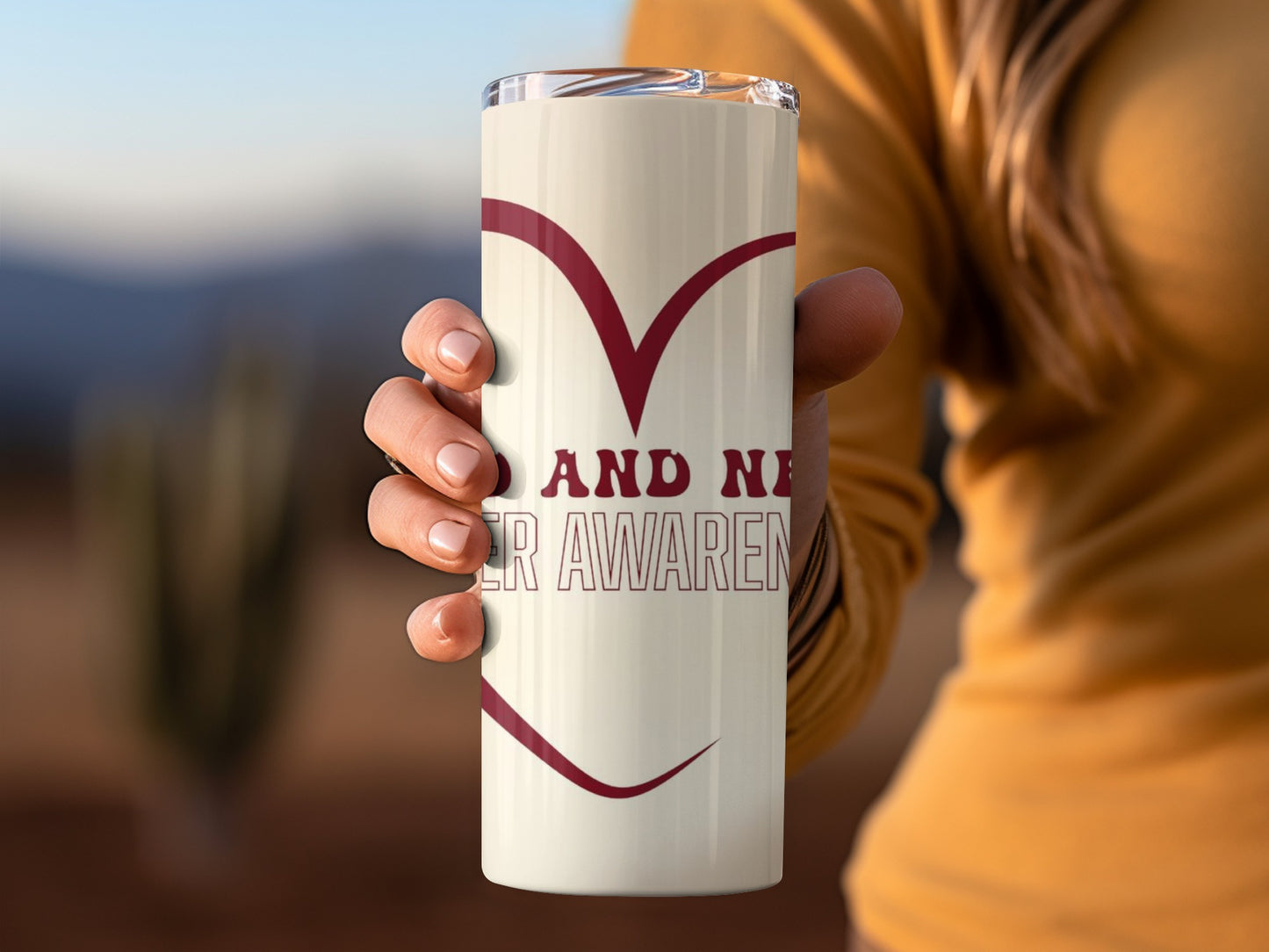 Blood and Neck Cancer Awareness Travel Mug