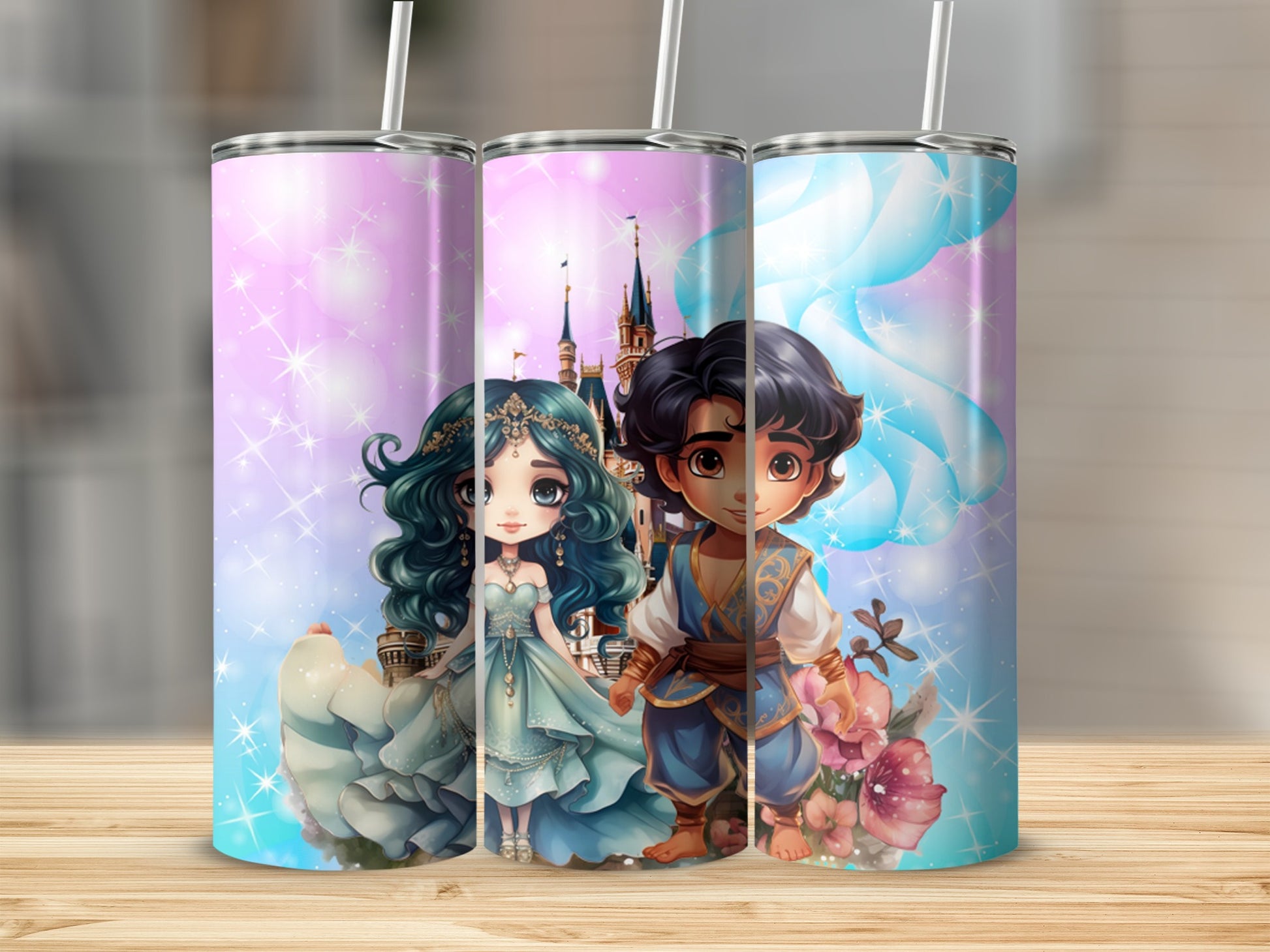 Magical Fairytale Castle With Prince Princess Tumbler