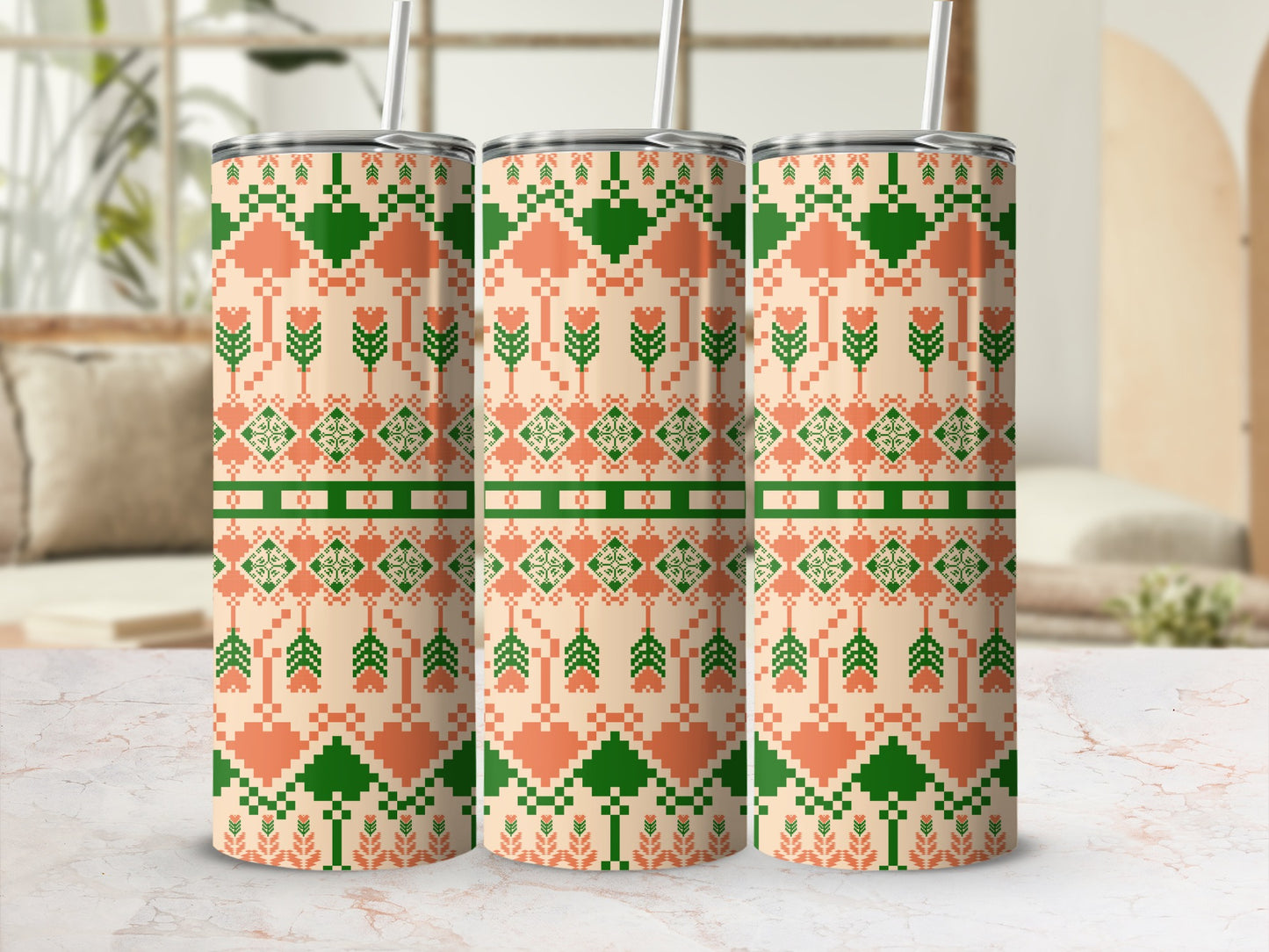 Festive Patterned Insulated Tumbler product type