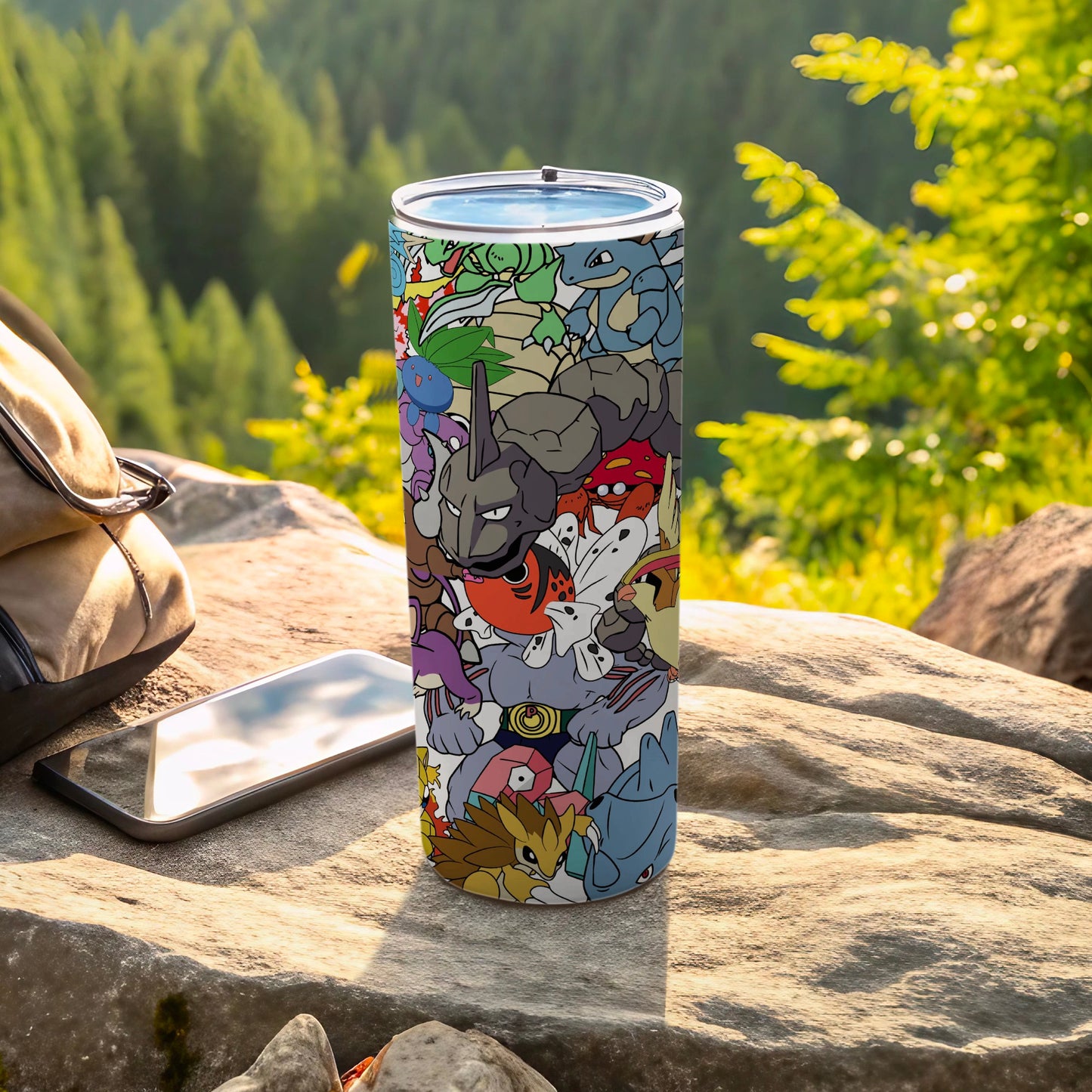 Colorful Anime Character Design Insulated Travel Tumbler