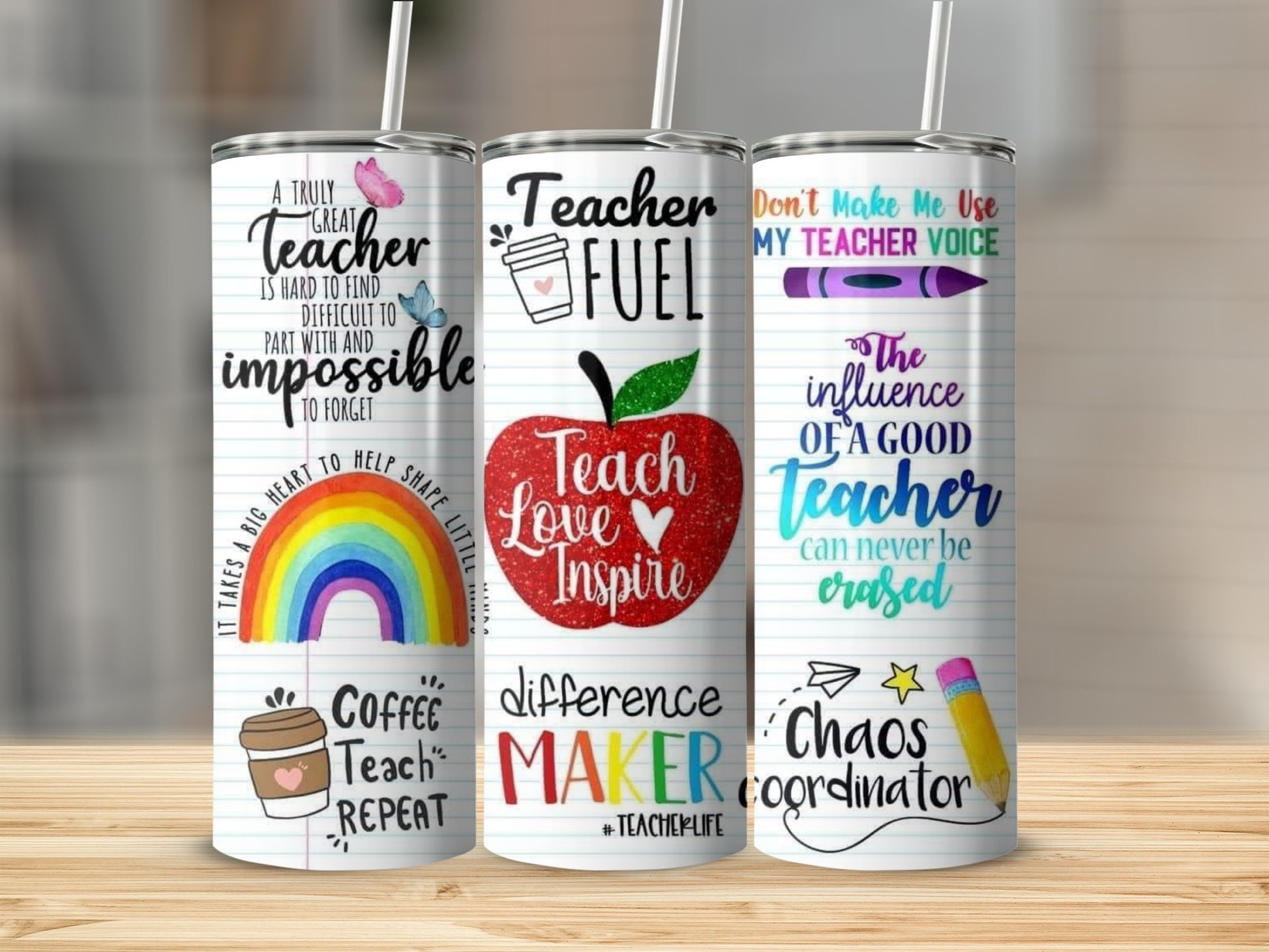 Inspirational Teacher Quotes Stainless Steel Tumbler