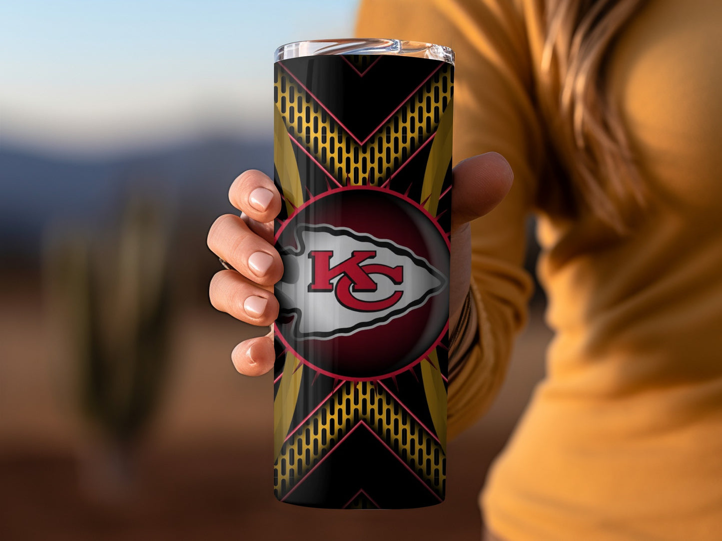 Kansas City Chiefs Team Logo Graphic Design Tumblers