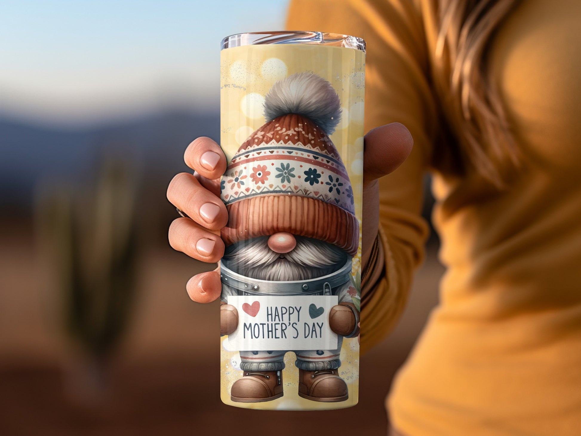 Happy Mother's Day Gnome Themed Insulated Tumbler