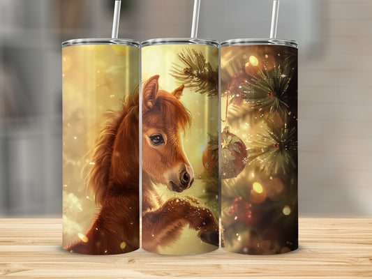 Holiday Horse and Christmas Tree Tumbler Product