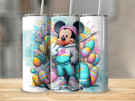 Colorful Cartoon Character and Easter Eggs Tumbler