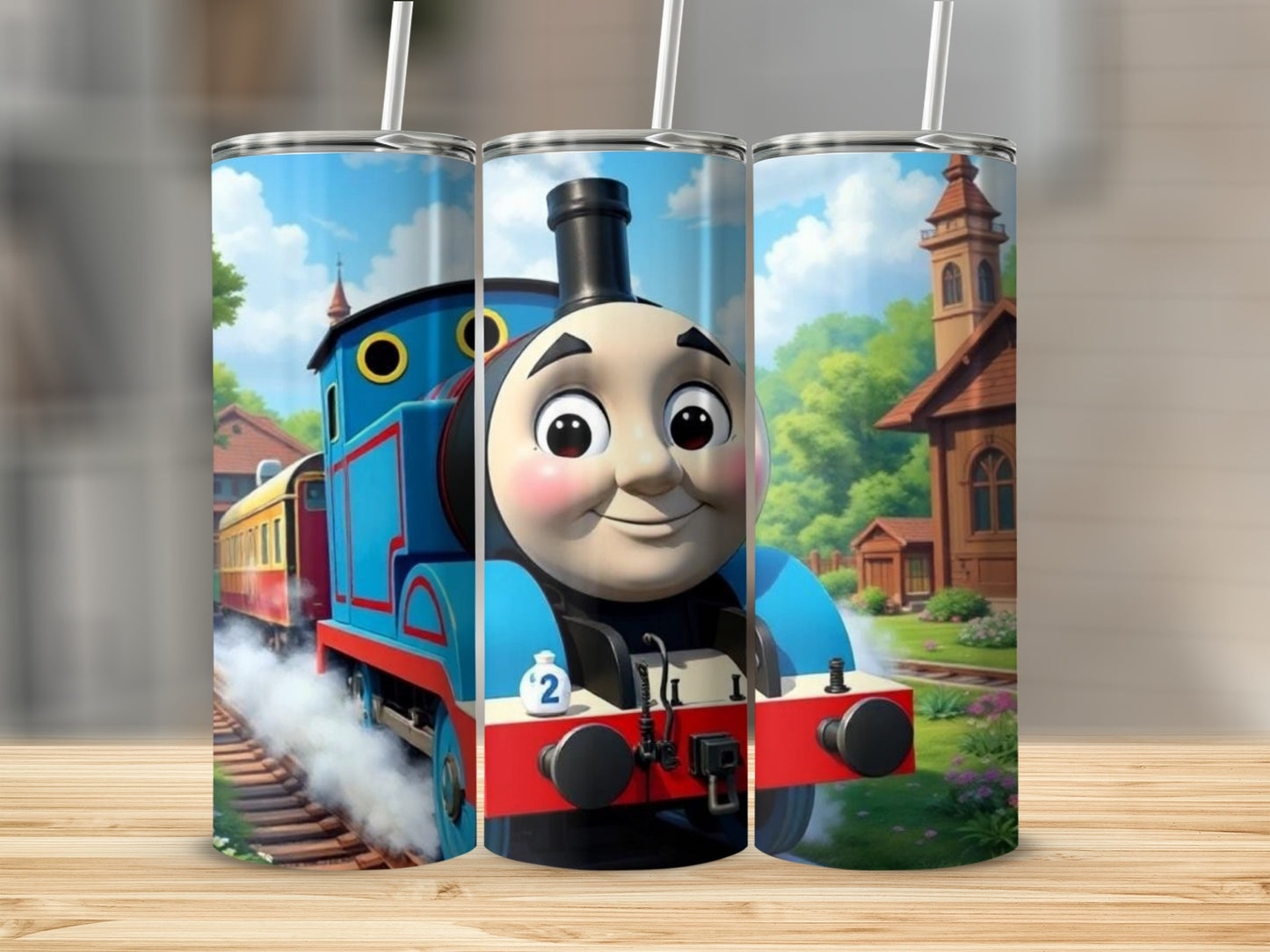 Thomas the Tank Engine Custom Tumbler Water Bottle