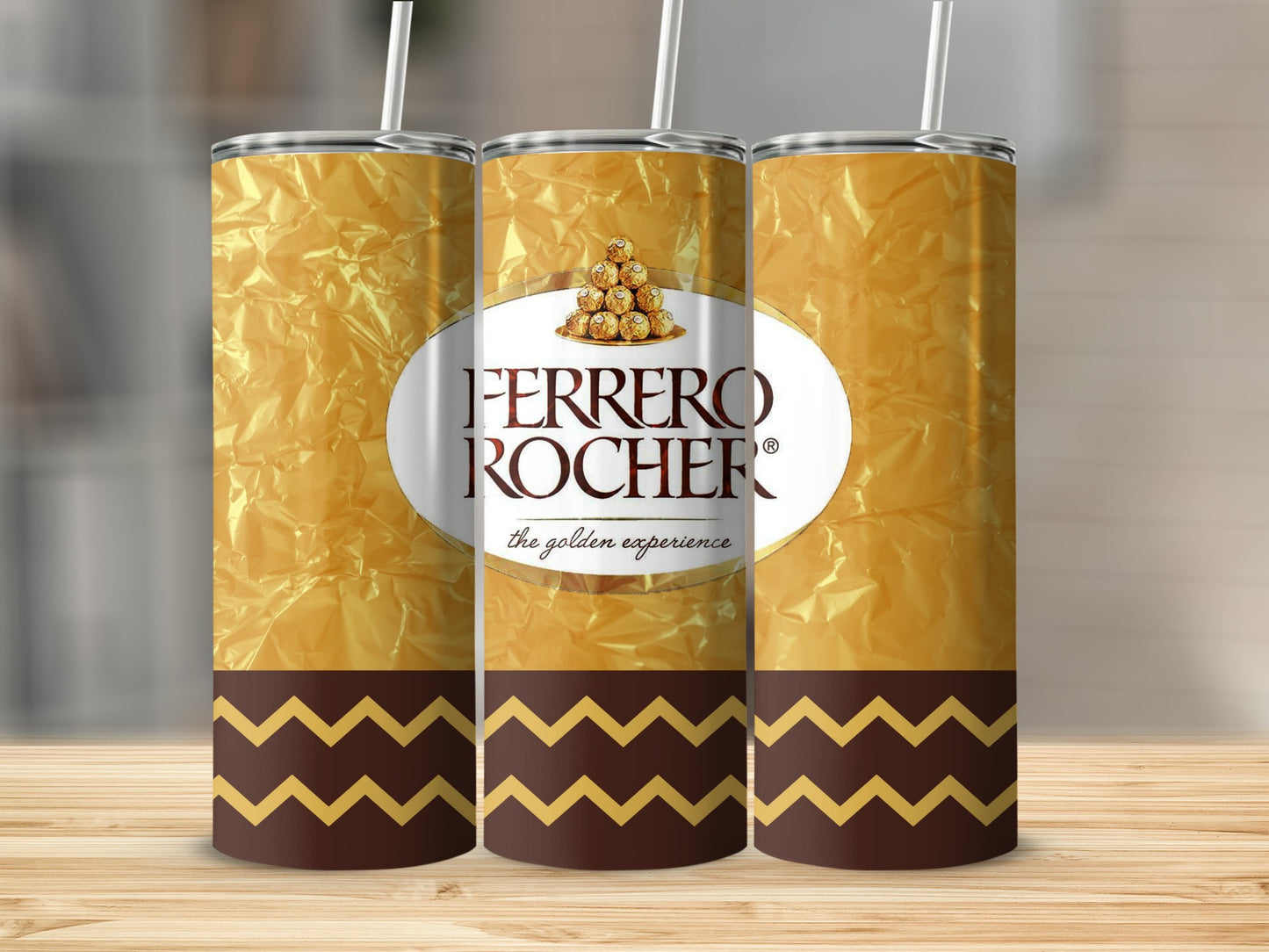 Ferrero Rocher the golden experience Brown Zigzag Tumbler product type