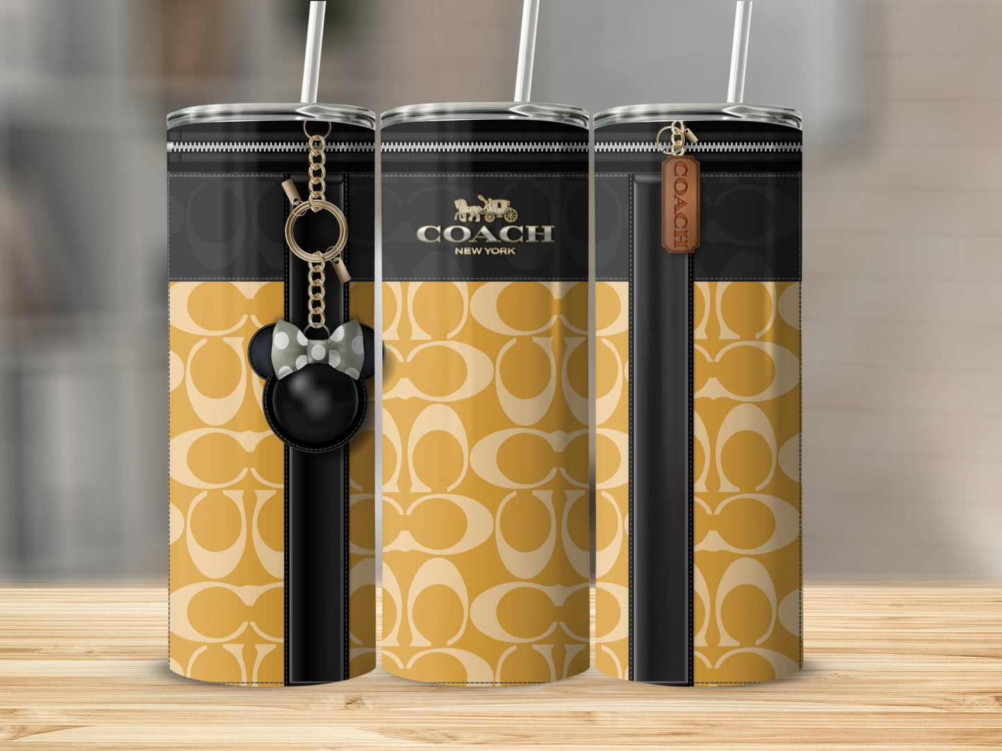 Stylish Coach New York Logo Insulated Tumbler Cup